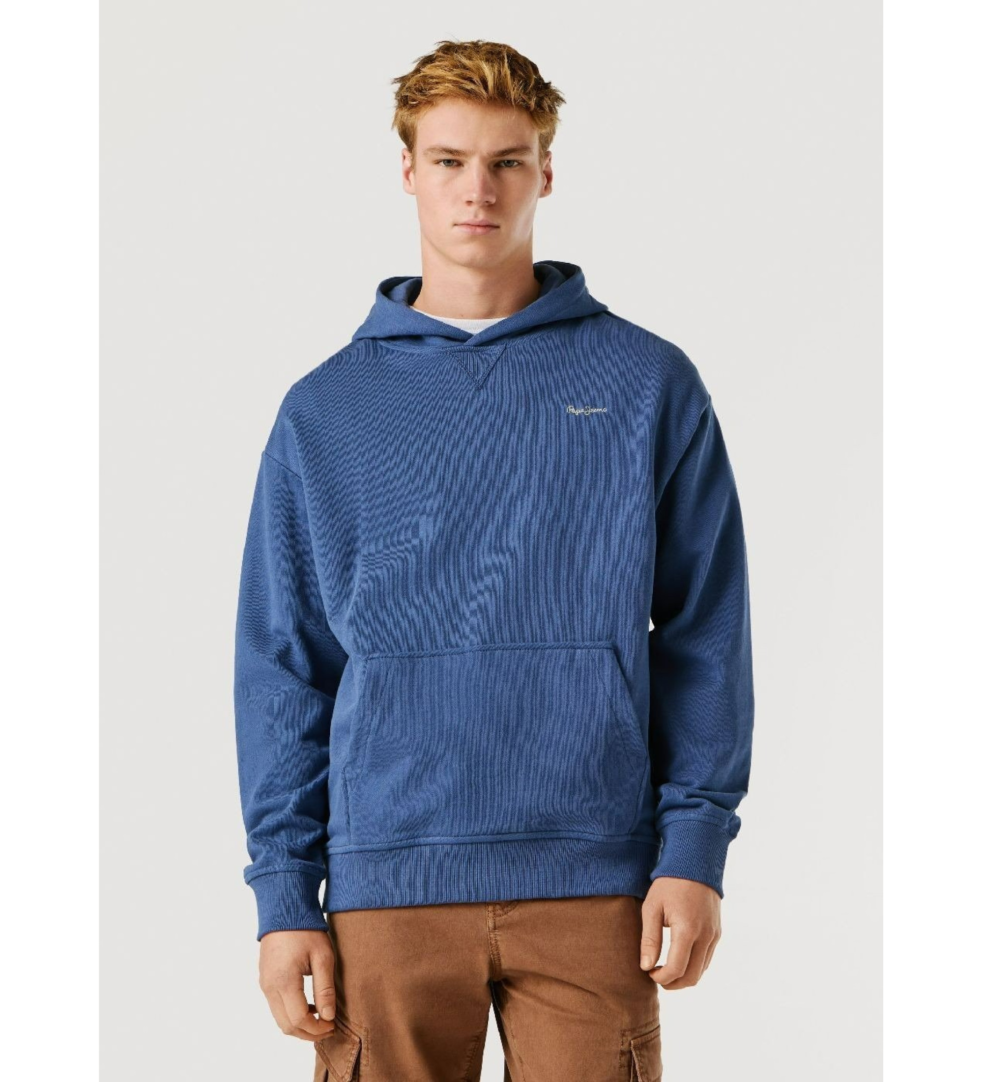 Pepe Jeans für Herren. PM5800155 Sweatshirt Geo Small Logo blau (M), Lässig, Baumwolle