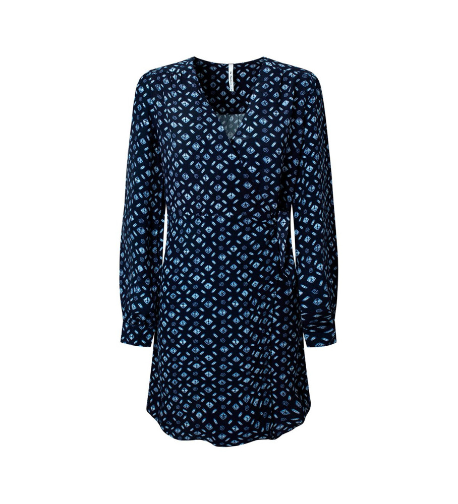 Pepe Jeans für Damen. PL953252 Ernes Kleid navy (M), Lässig, Viskose, Langarm, Nachhaltig, Marine