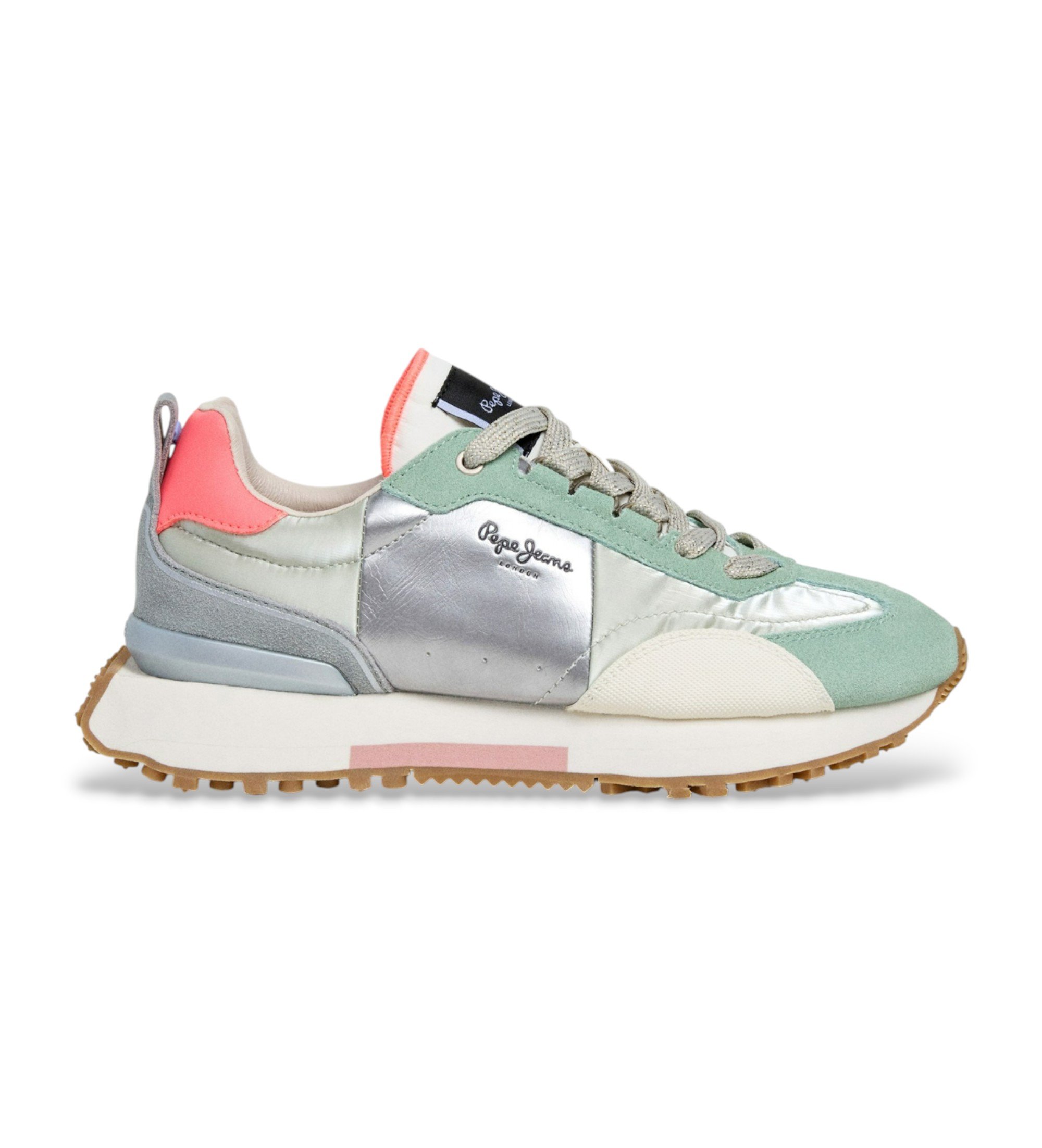 Pepe Jeans für Damen. PLS600040 Archer Soft mehrfarbige Schuhe (37), Wohnung, Schnürsenkel, Lässig