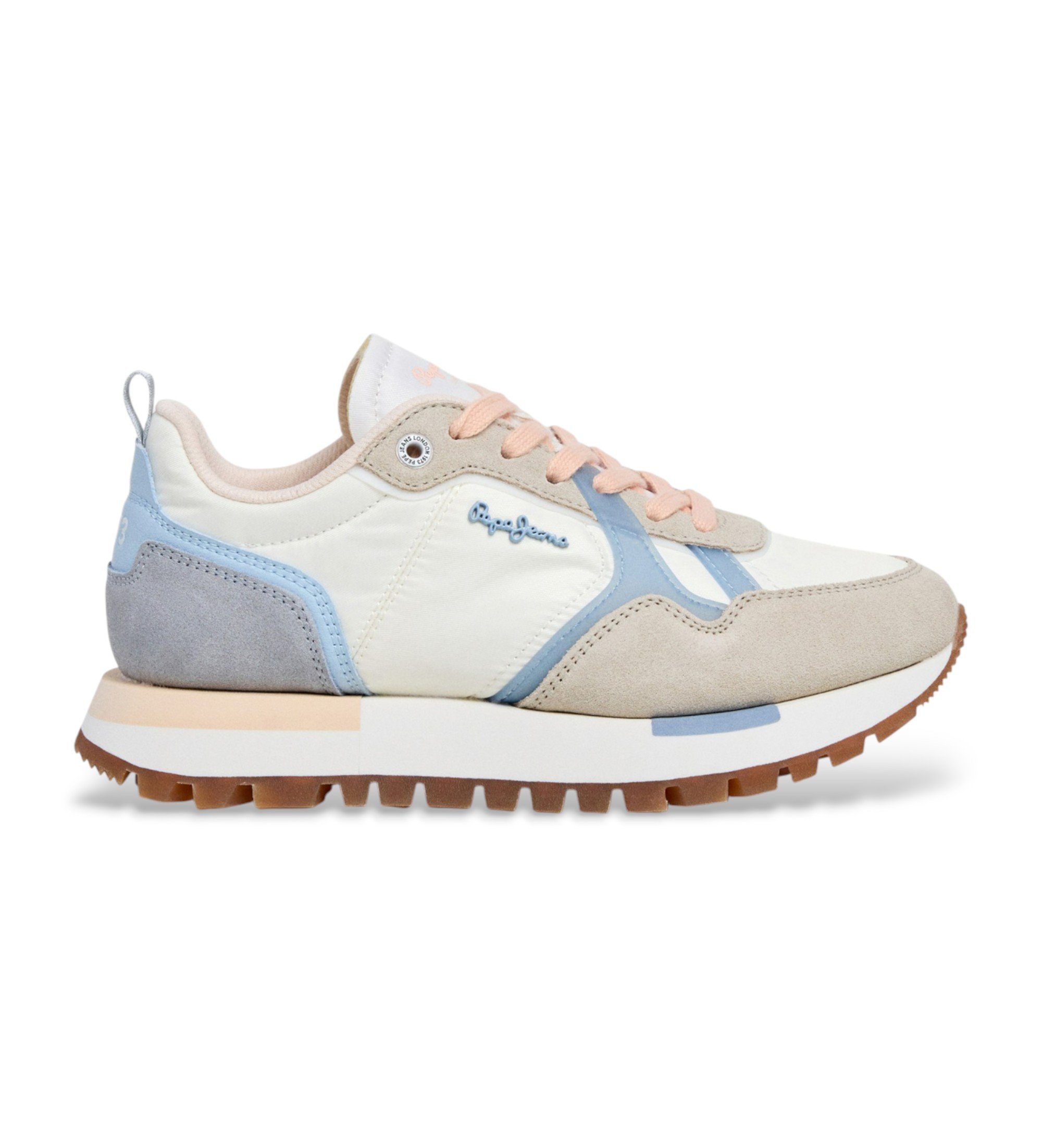 Pepe Jeans für Damen. PLS400026 Ari Fresh mehrfarbige Schuhe (39), Wohnung, Schnürsenkel, Lässig