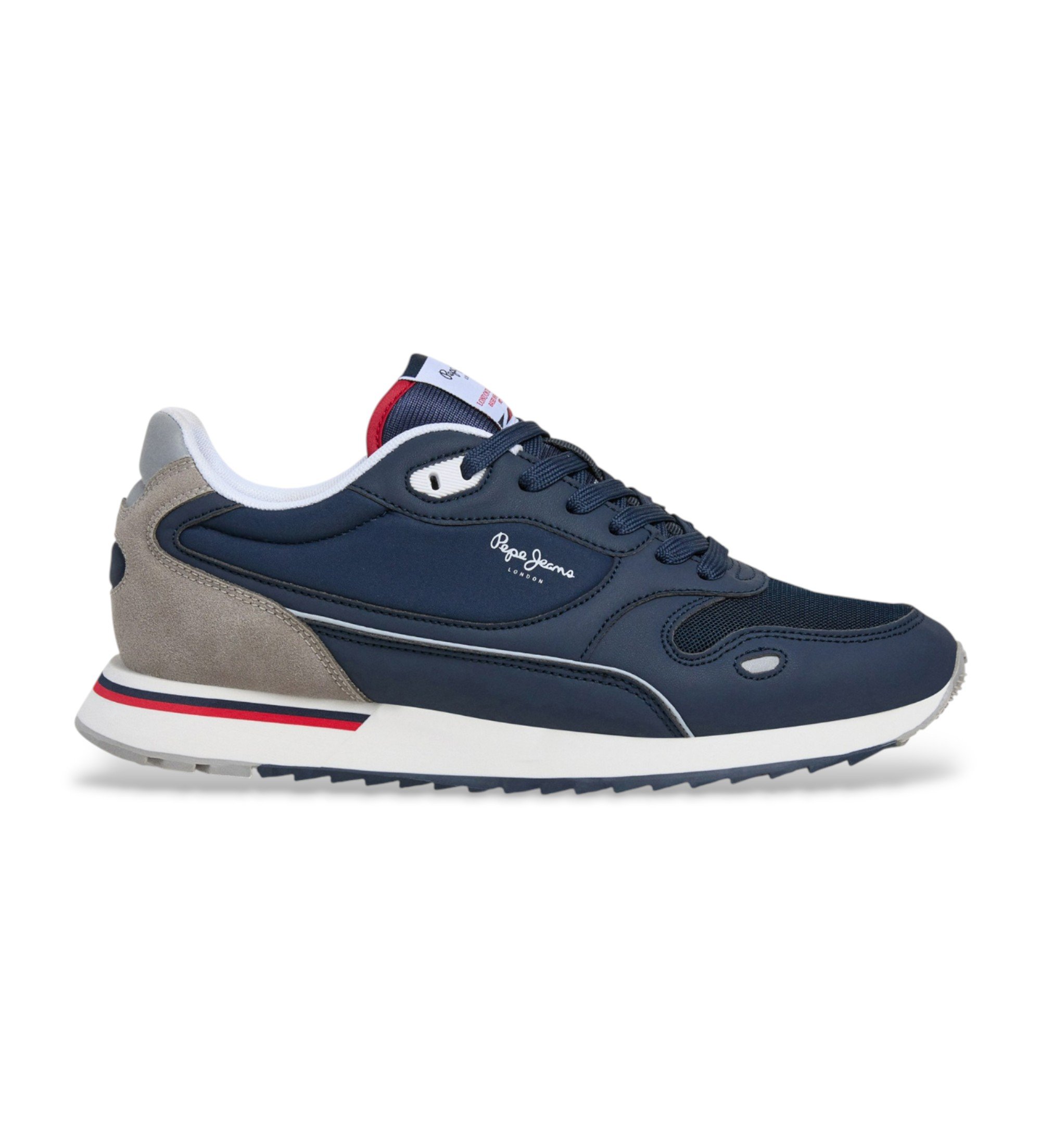 Pepe Jeans für Herren. PMS400033 Ausbilder Bexley City navy (46), Blau, Stoff, Wohnung, Schnürsenkel, Lässig