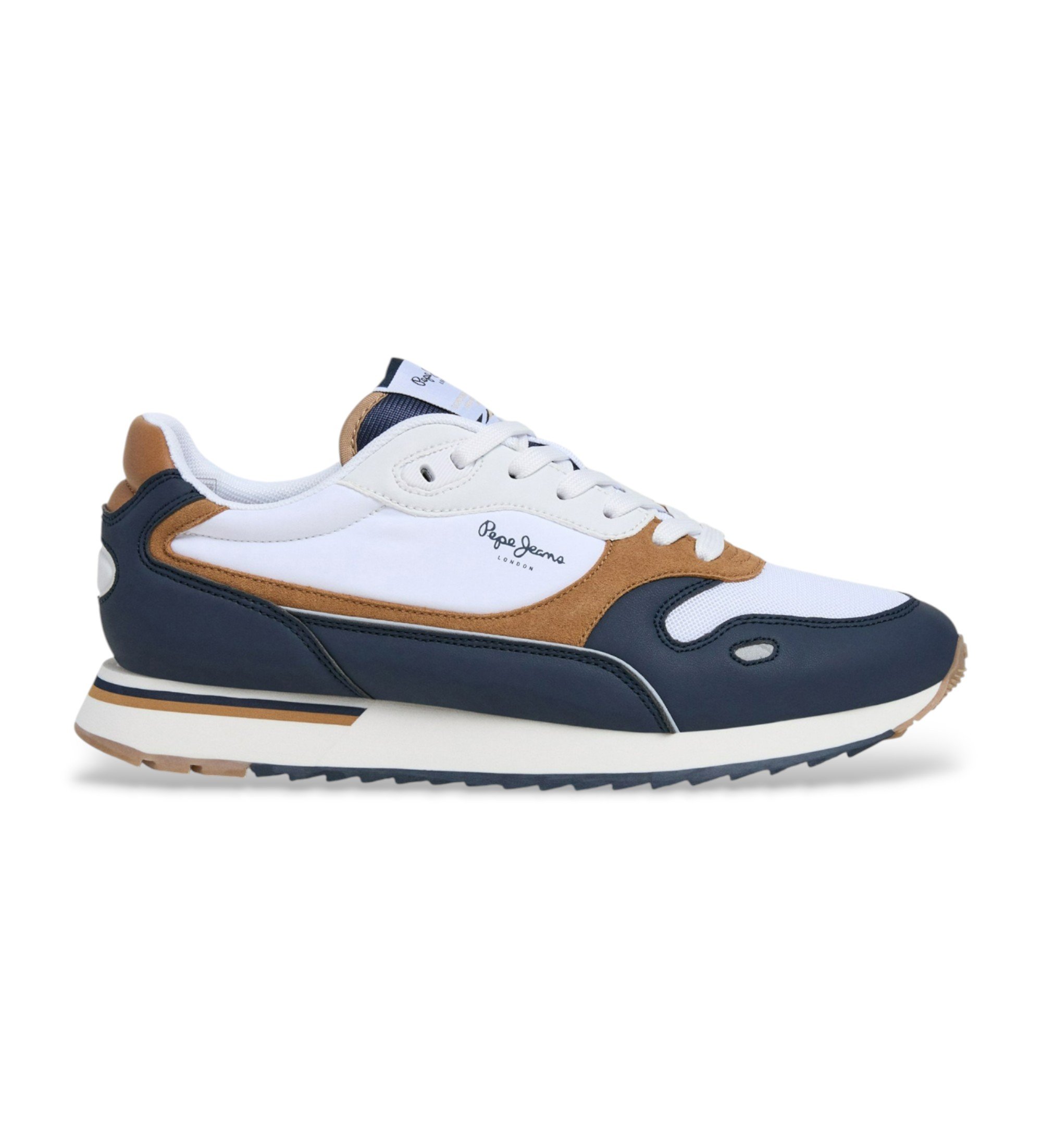 Pepe Jeans für Herren. PMS400034 Schuhe Bexley Road weiß (43), Stoff, Wohnung, Schnürsenkel, Lässig