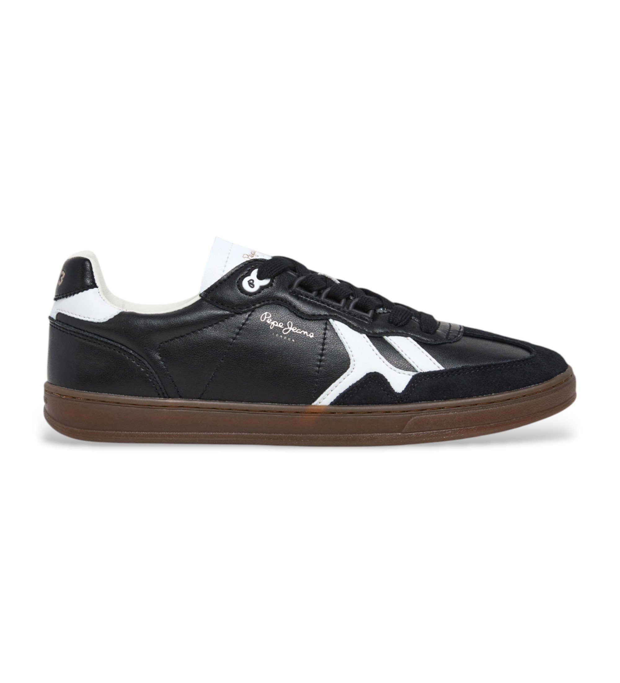 Pepe Jeans für Herren. PMS00042 Ball Class Lederschuhe schwarz (45), Wohnung, Schnürsenkel, Lässig