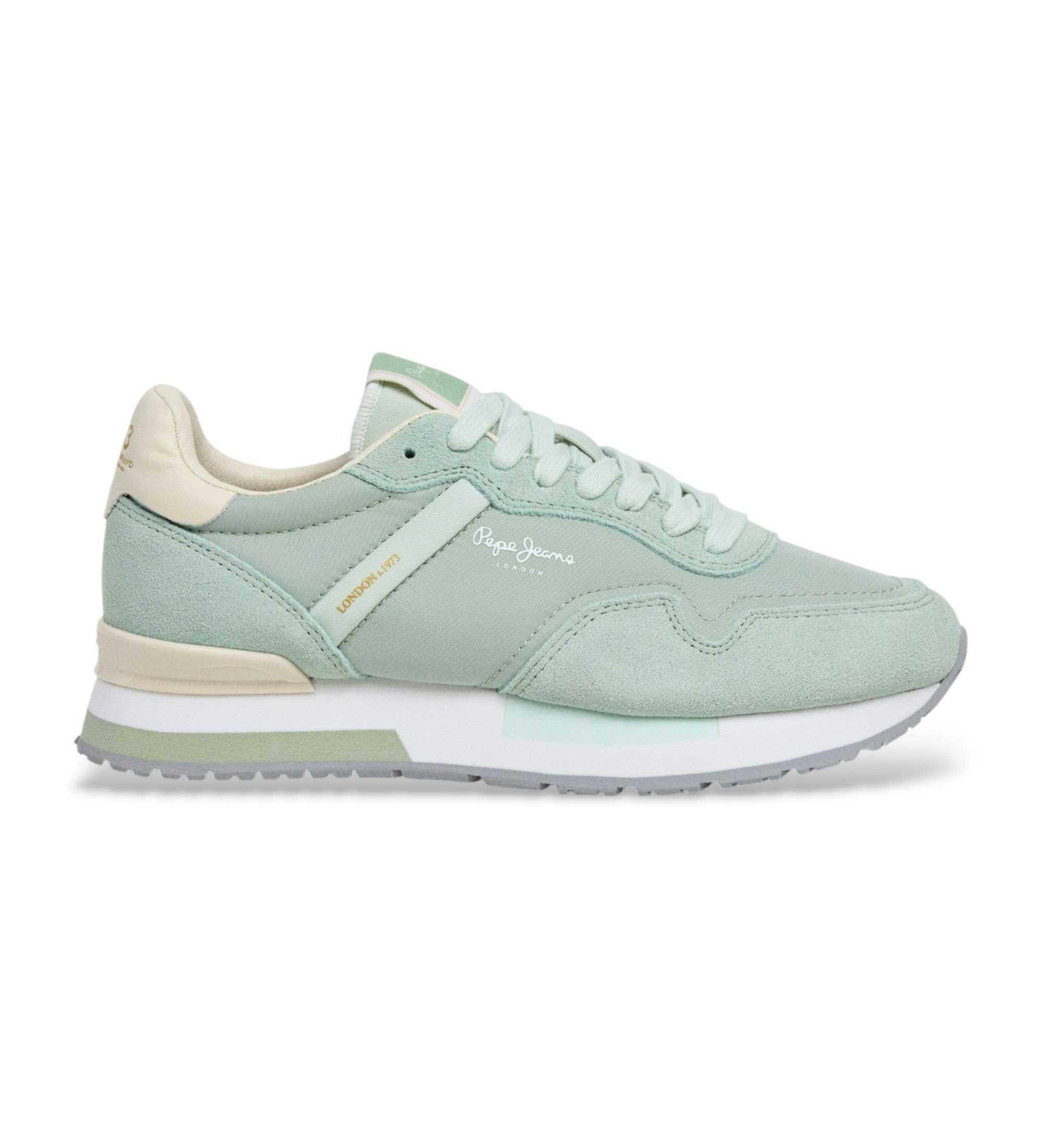 Pepe Jeans für Damen. PLS400033 Schuhe Hailon Basic grün (40), Wohnung, Schnürsenkel, Lässig