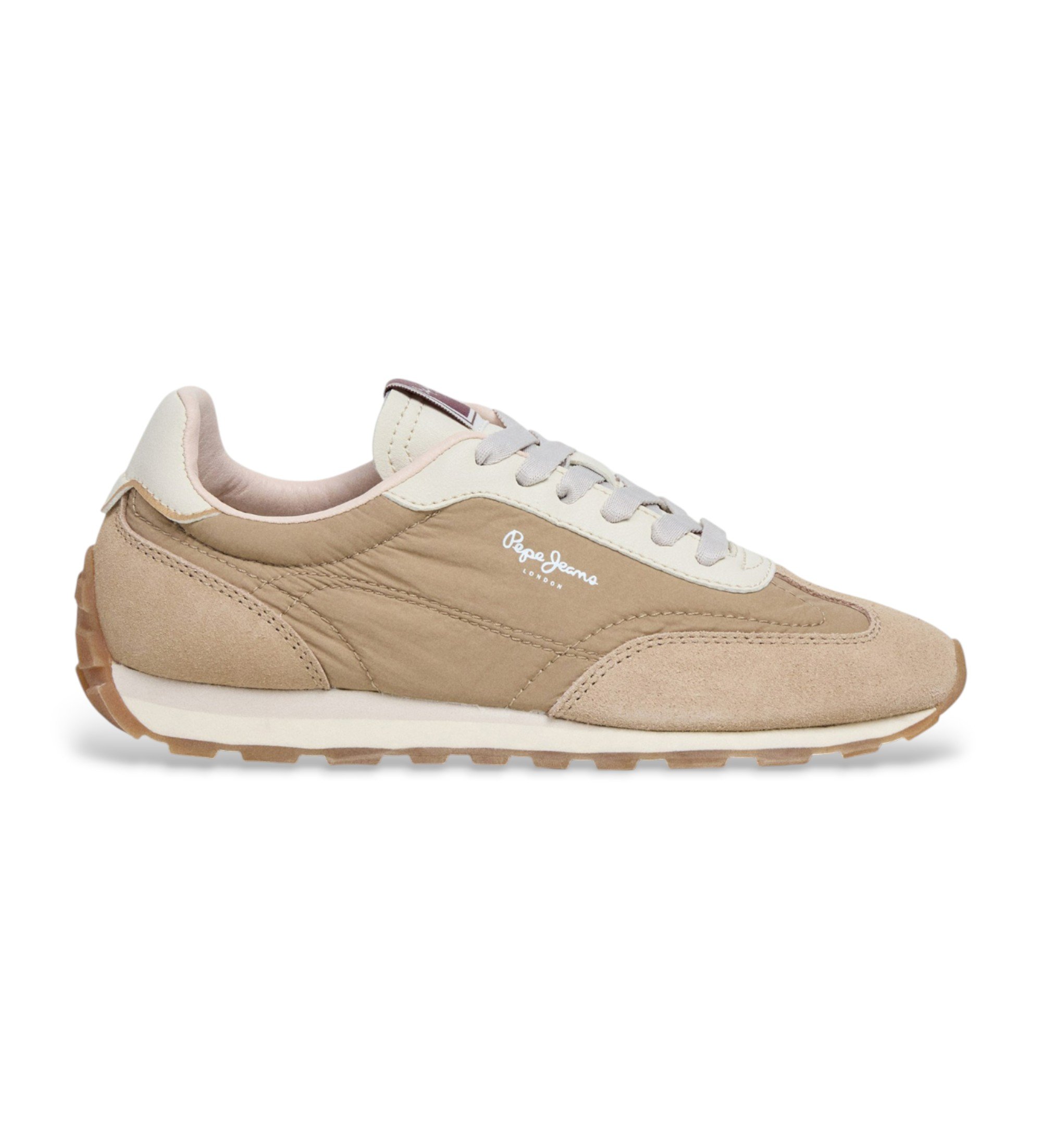 Pepe Jeans für Damen. PLS400030 Jane Subtile beige Turnschuhe (41), Wohnung, Schnürsenkel, Lässig