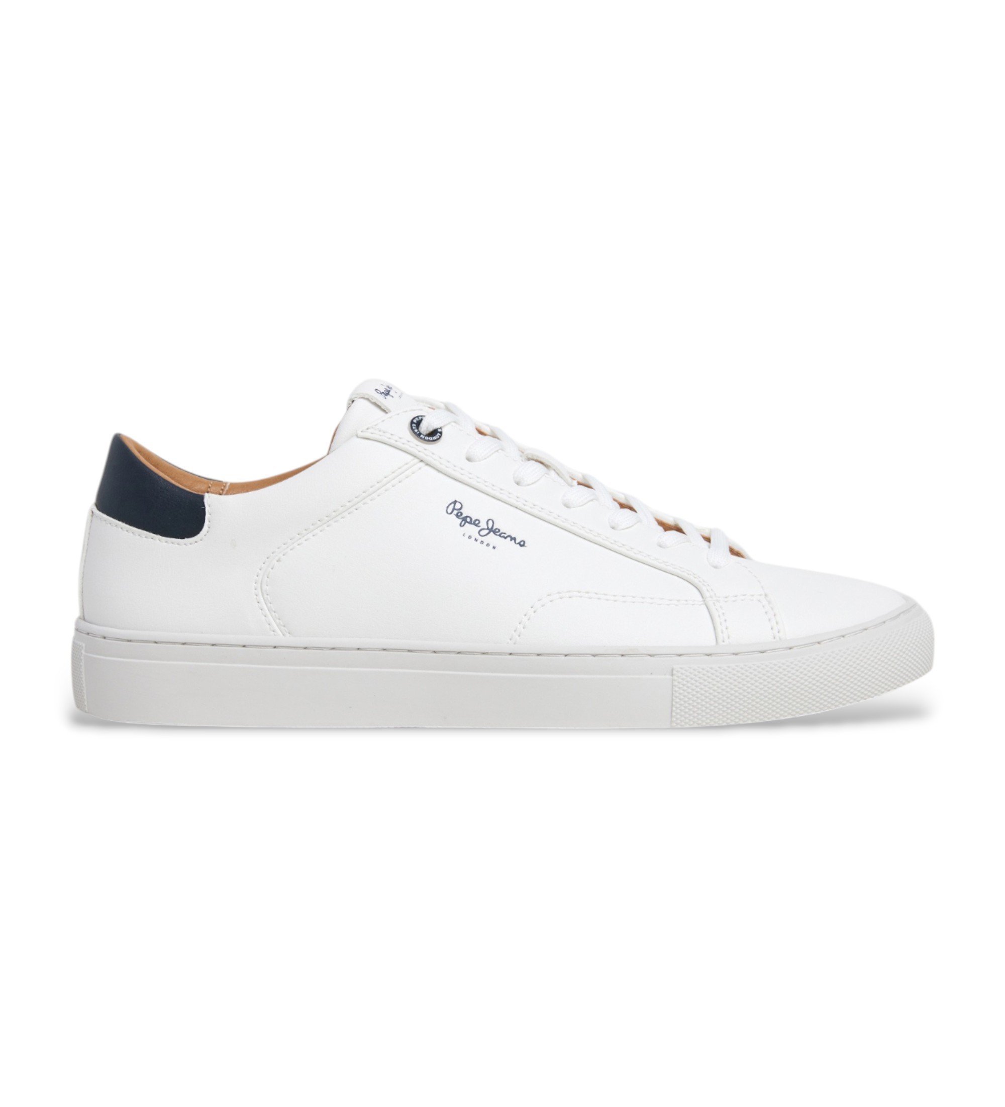 Pepe Jeans für Herren. PMS00048 Turnschuhe Joe basic weiß (44), Wohnung, Schnürsenkel, Lässig