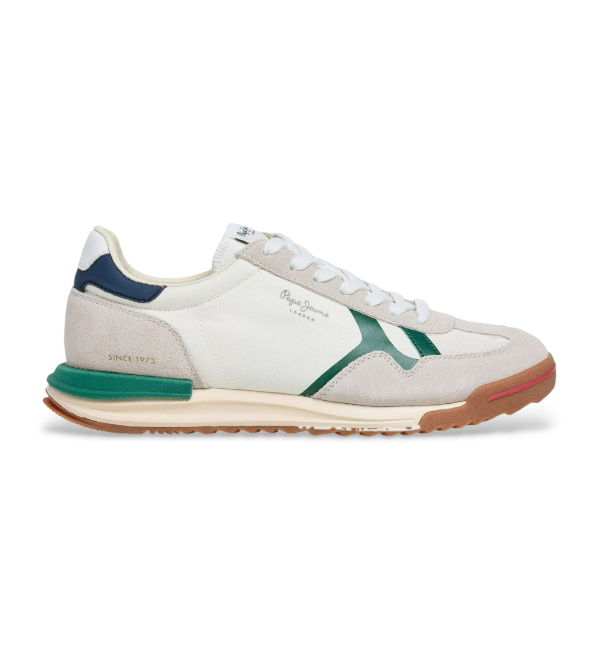 Pepe Jeans für Herren. PMS600025 Marvin College mehrfarbige Turnschuhe (43), Stoff, Wohnung, Schnürsenkel, Lässig