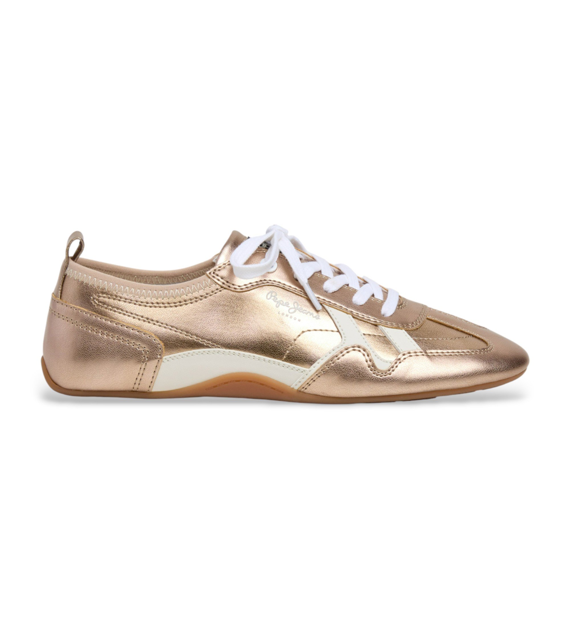 Pepe Jeans für Damen. PLS600057 Turnschuhe Noa Shine gold (37), Wohnung, Schnürsenkel, Lässig
