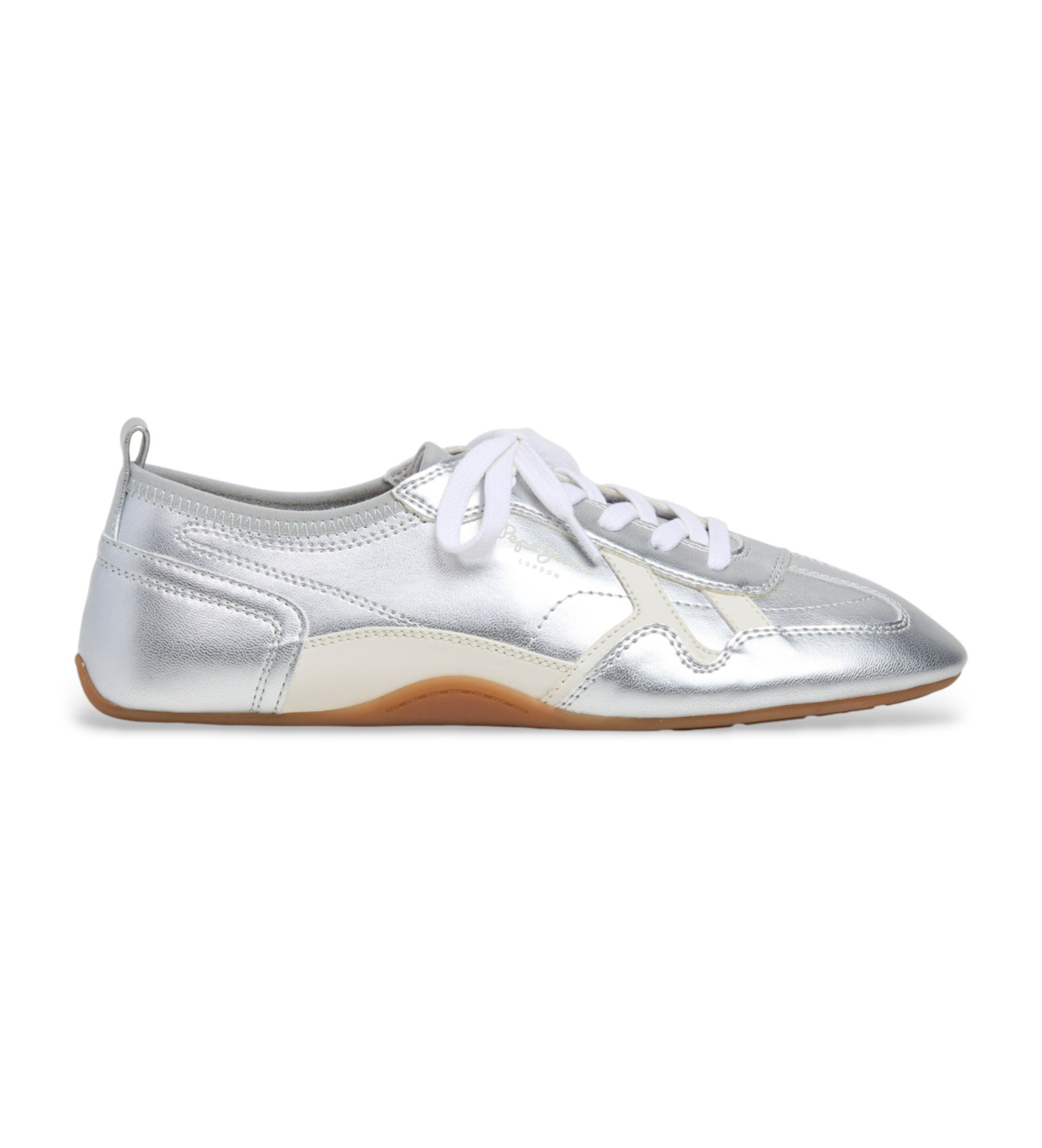 Pepe Jeans für Damen. PLS600057 Turnschuhe Noa Shine silber (37), Wohnung, Schnürsenkel, Lässig