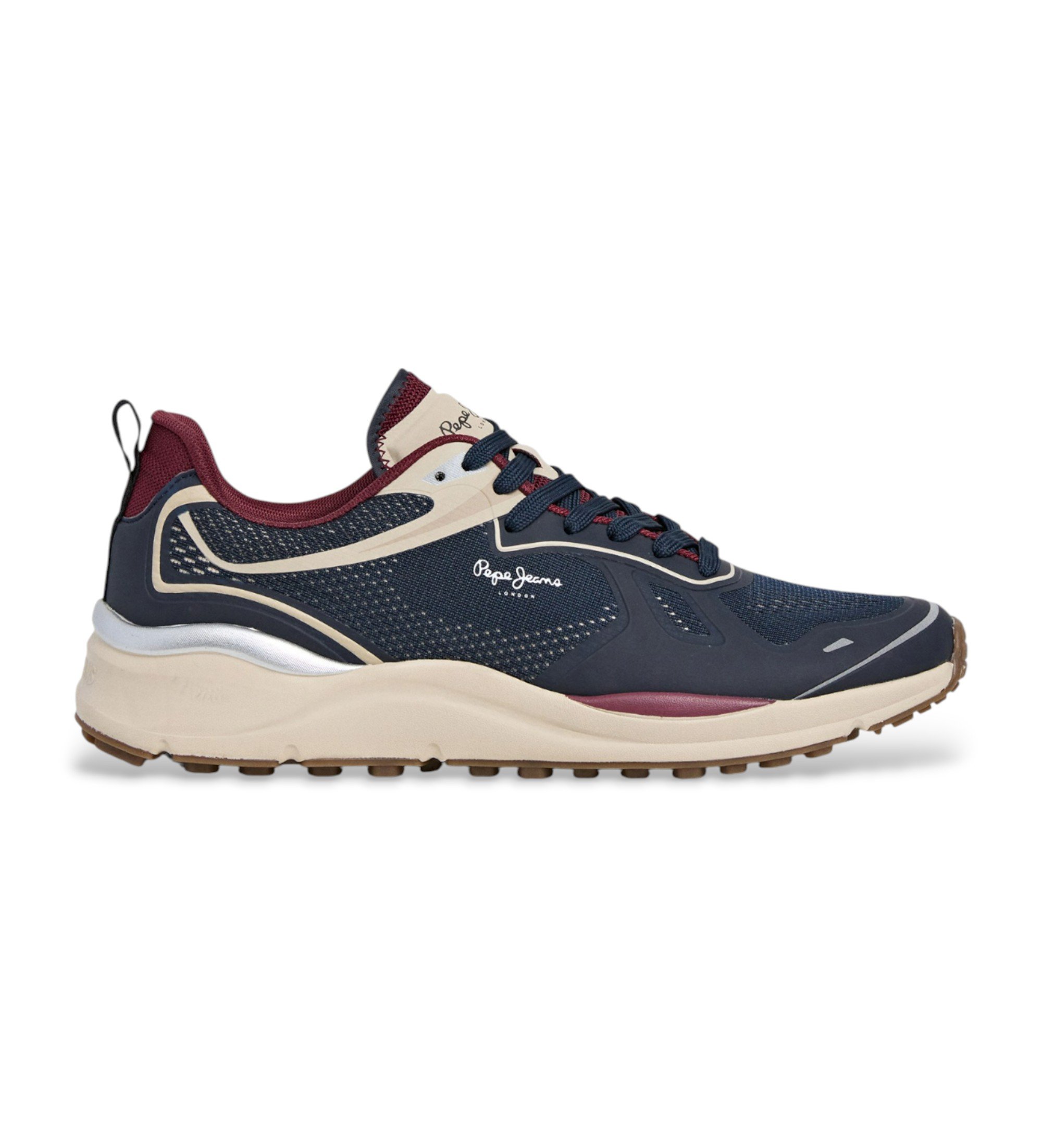 Pepe Jeans für Herren. PMS600014 Trail Tech Schuhe navy (43), Stoff, Wohnung, Schnürsenkel, Lässig, Marine