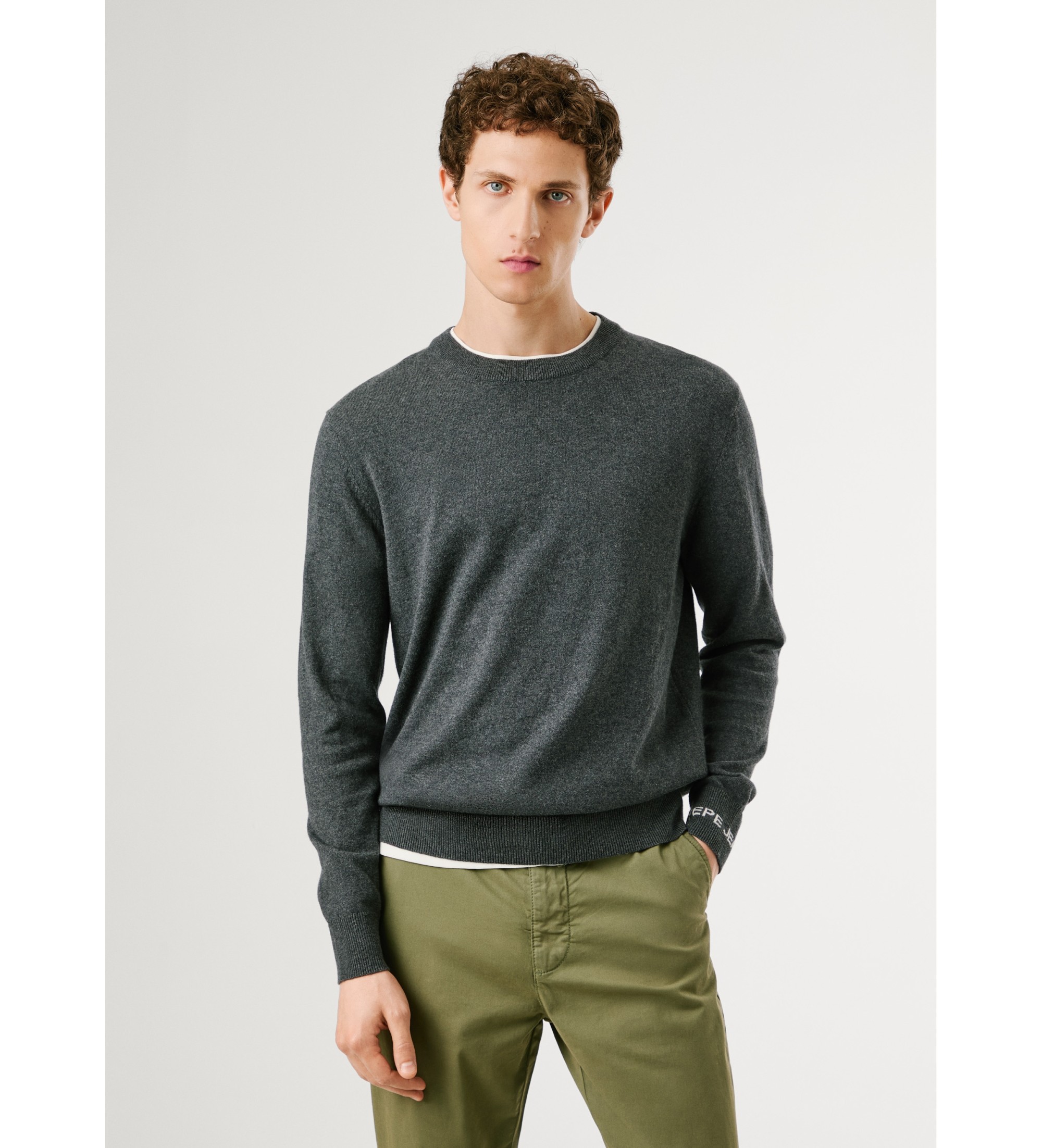 Pepe Jeans für Herren. PM7000013 Andre Pullover grau (S), Lässig, Baumwolle
