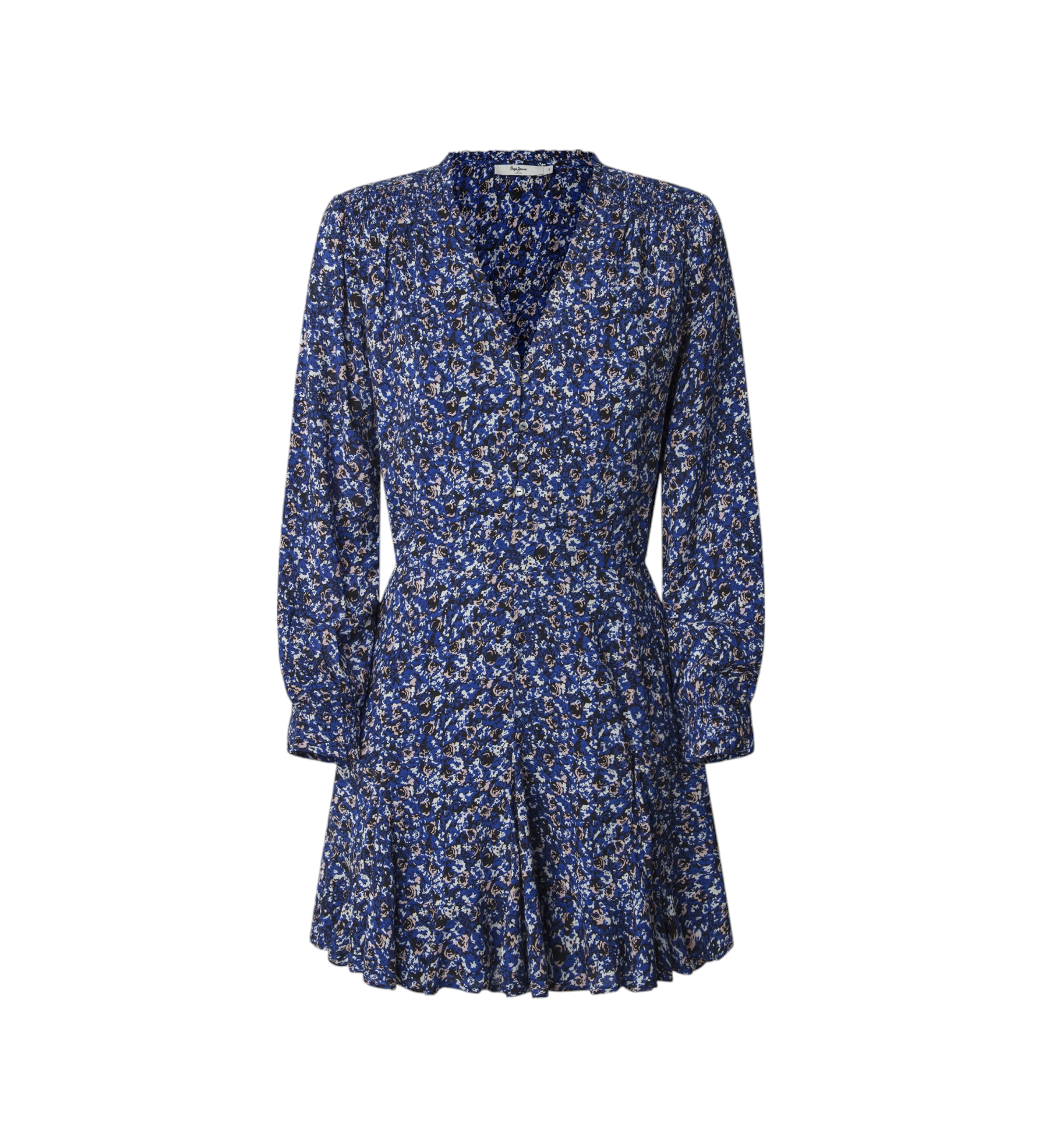 Pepe Jeans für Damen. PL953639 Anna Amarino Kleid (L), Lässig, Viskose, Langarm, Marine