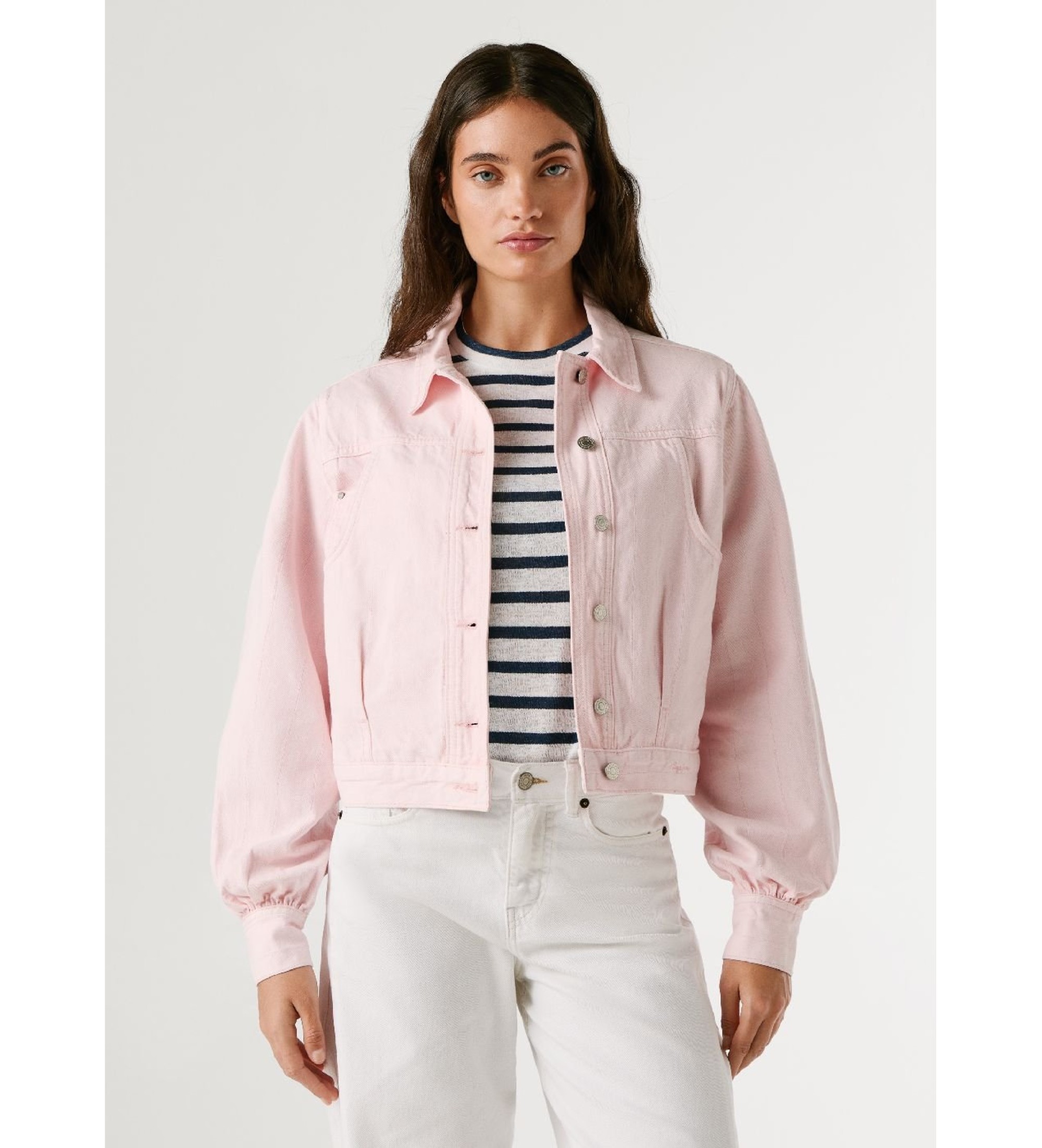 Pepe Jeans für Damen. PL40244620S1 Archiv Madeline Rosa Jacke (S), Lässig, Baumwolle