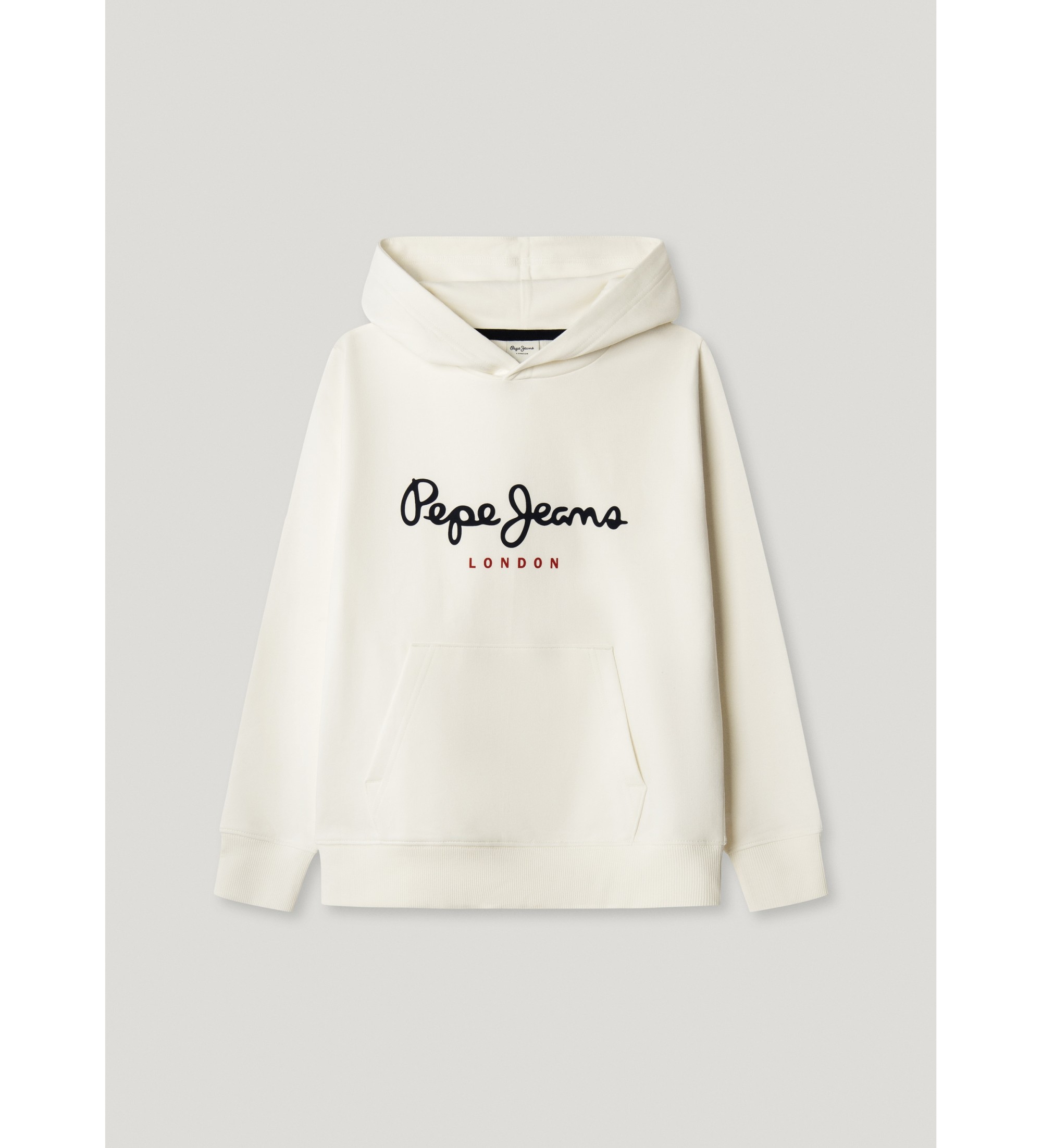 Pepe Jeans für Jungen. PB5800014 Weißes Art Hoodie-Sweatshirt (10 Años), Lässig, Baumwolle, Langarm, Kinderbekleidung