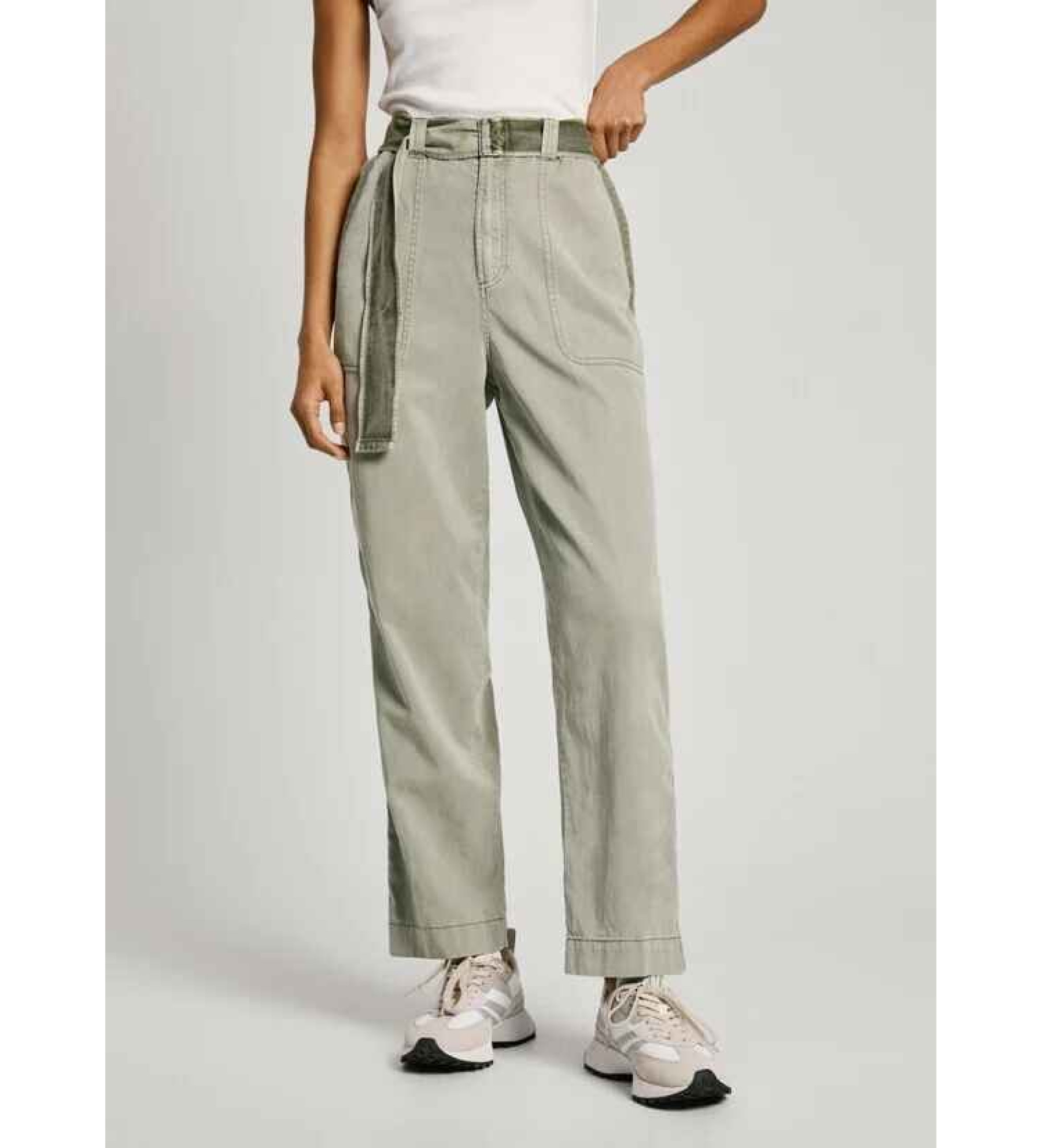 Pepe Jeans für Damen. PL211763 Aylin-Hose grün (S), Lässig, Lyocell, Nachhaltig