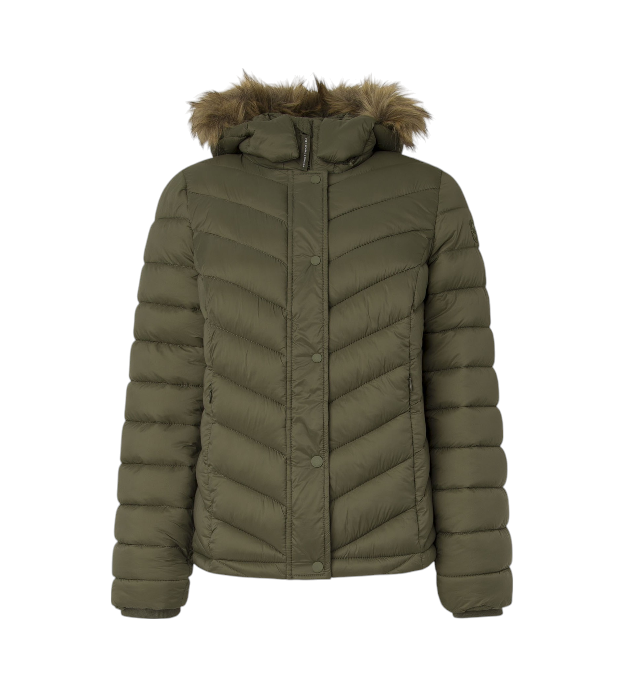 Pepe Jeans für Damen. PL402480 Babs Kurze grüne Jacke Babs Kurze grüne Jacke (S), Lässig, Nylon, Nachhaltig
