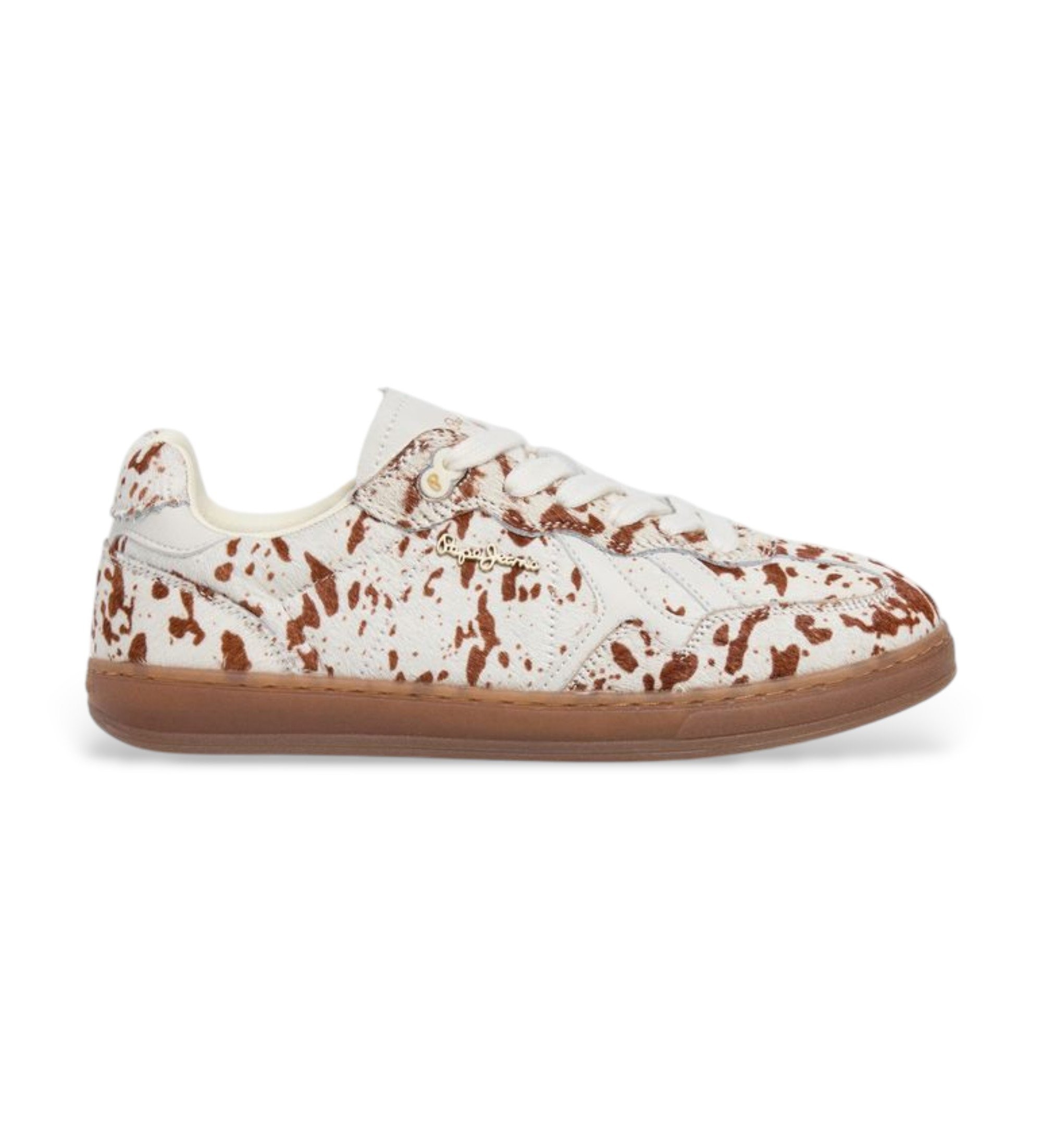 Pepe Jeans für Damen. PLS000028 Trainers Ball Animal weiß (37), Wohnung, Schnürsenkel, Lässig, Tierdruck