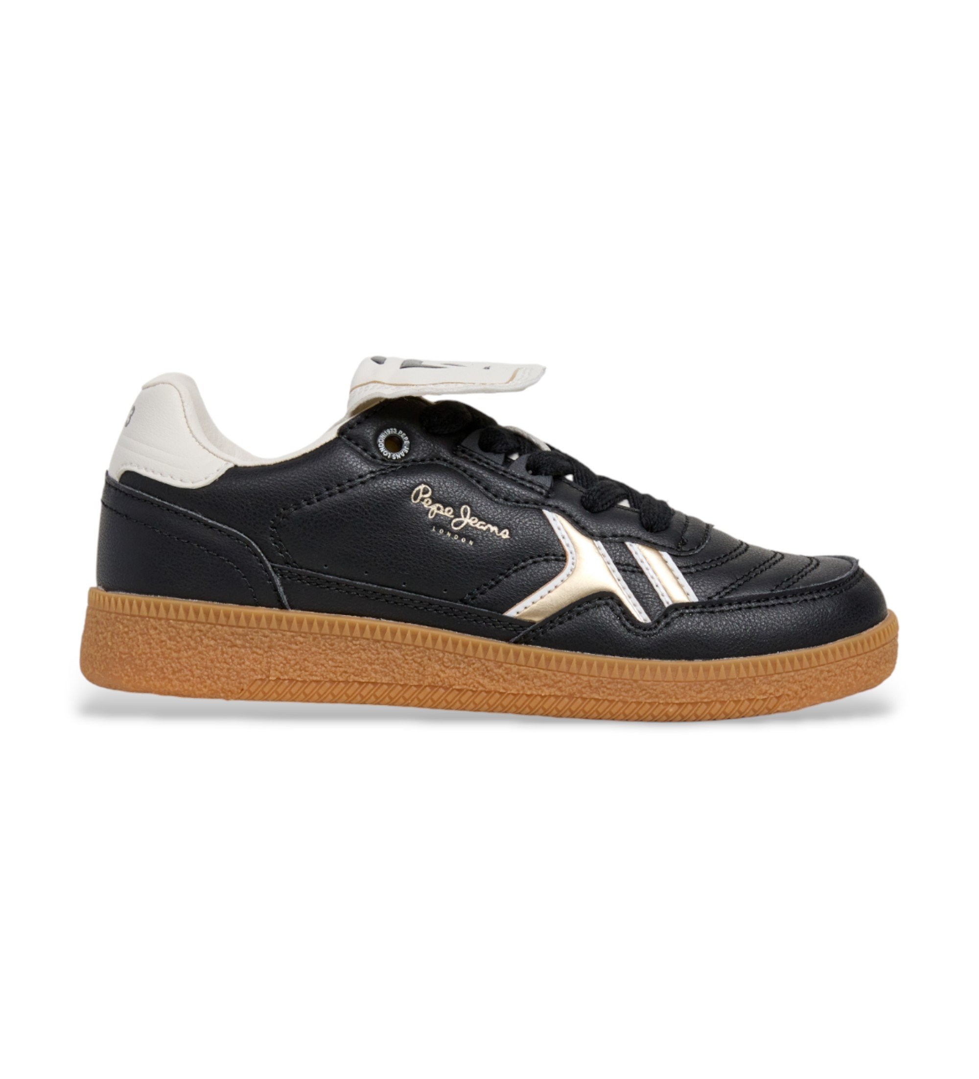 Pepe Jeans für Frauen/Mädchen. PBS000006 Ball Equip Sneakers schwarz (34), Wohnung, Schnürsenkel, Lässig, Kinderbekleidung