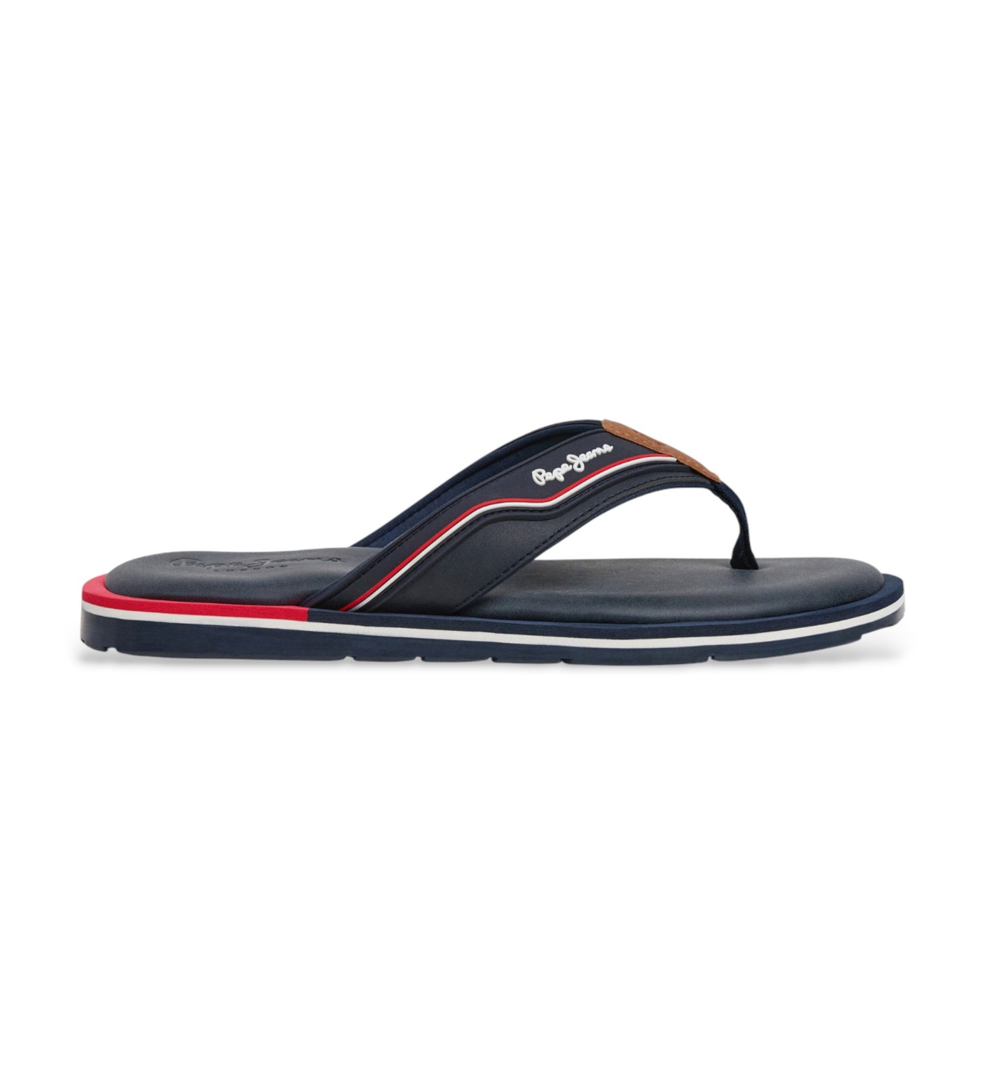 Pepe Jeans für Herren. PMS900005 Sandel Barrel Club navy (45), Wohnung, Keine, Strandbekleidung, Marine