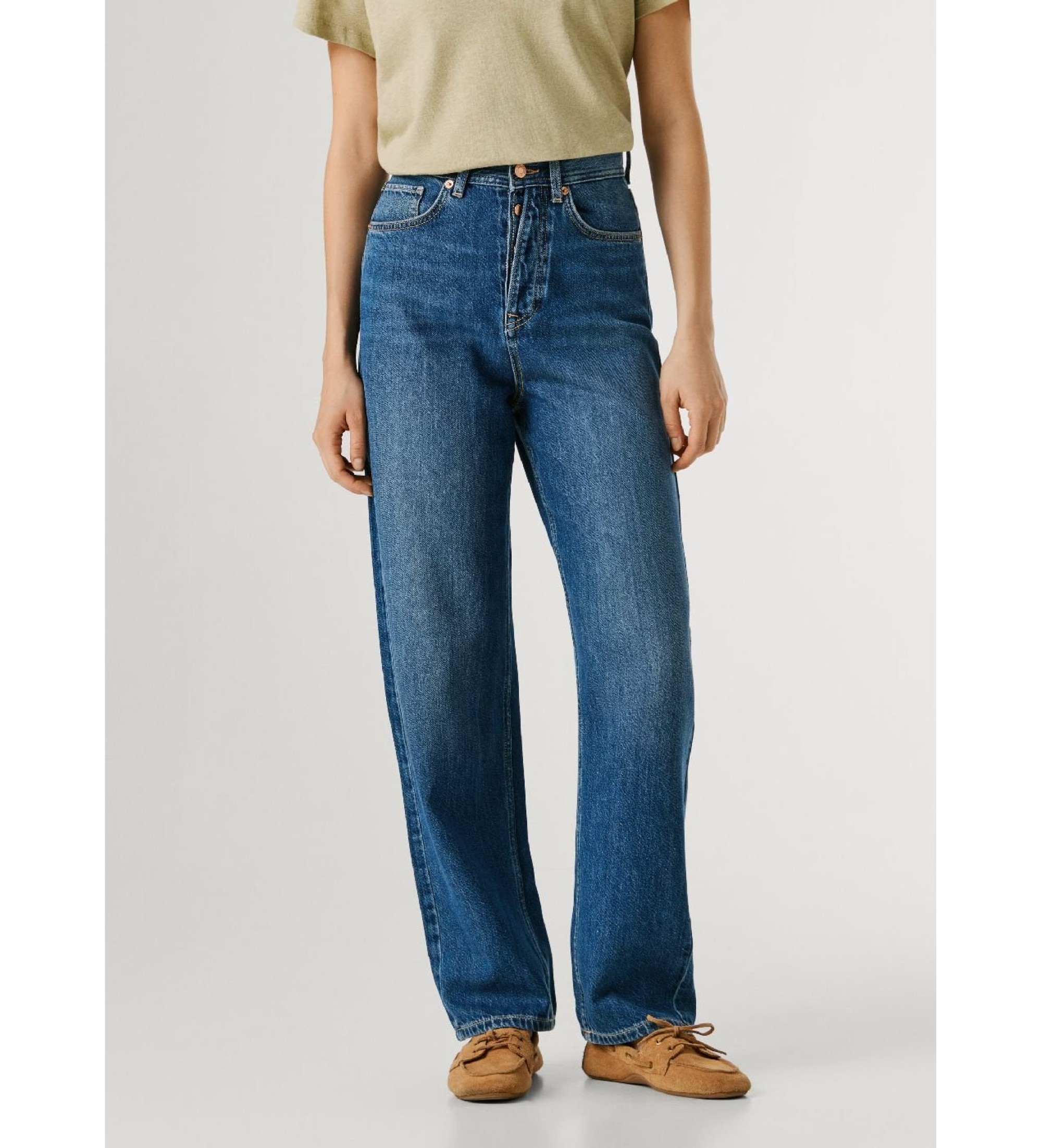 Pepe Jeans für Damen. PL20473944F2 Jeans Barrel Addison blau (26/30), Lässig, Baumwolle, Denim