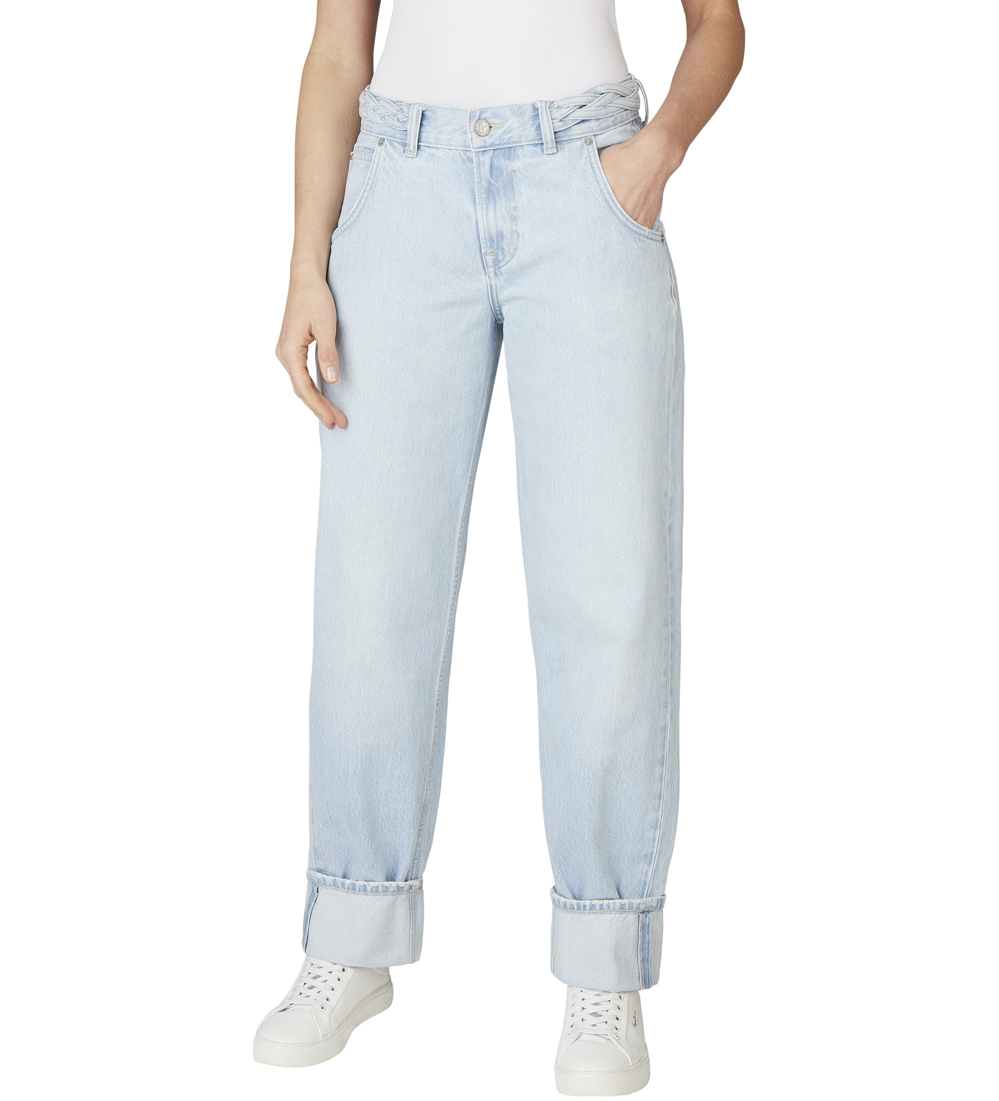 Pepe Jeans für Damen. PL2050875 Blue Barrel Jeans (29/30), Blau, Lässig, Baumwolle, Denim