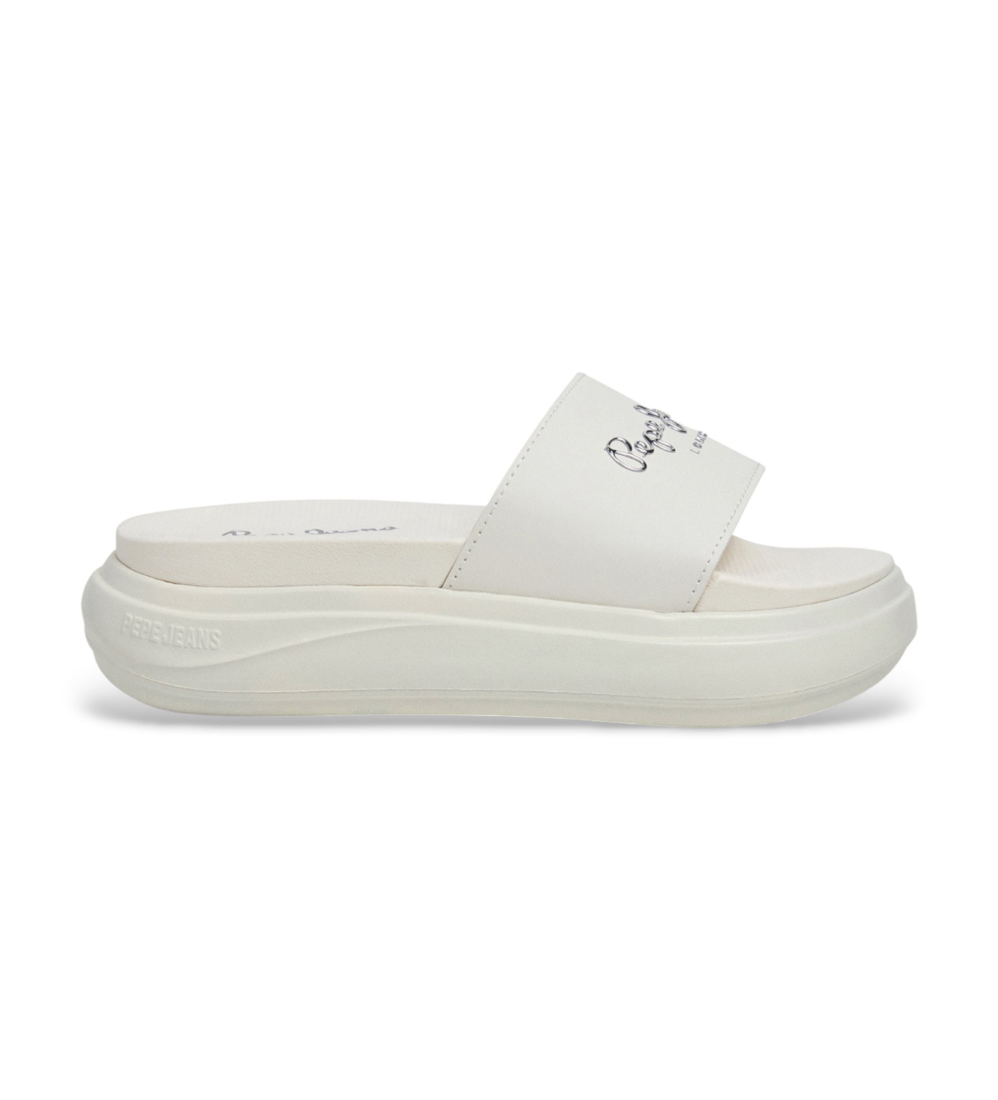 Pepe Jeans für Damen. PLS700001 Bella Log Sandalen weiß (36), 1 bis 3 cm, Keine, Lässig