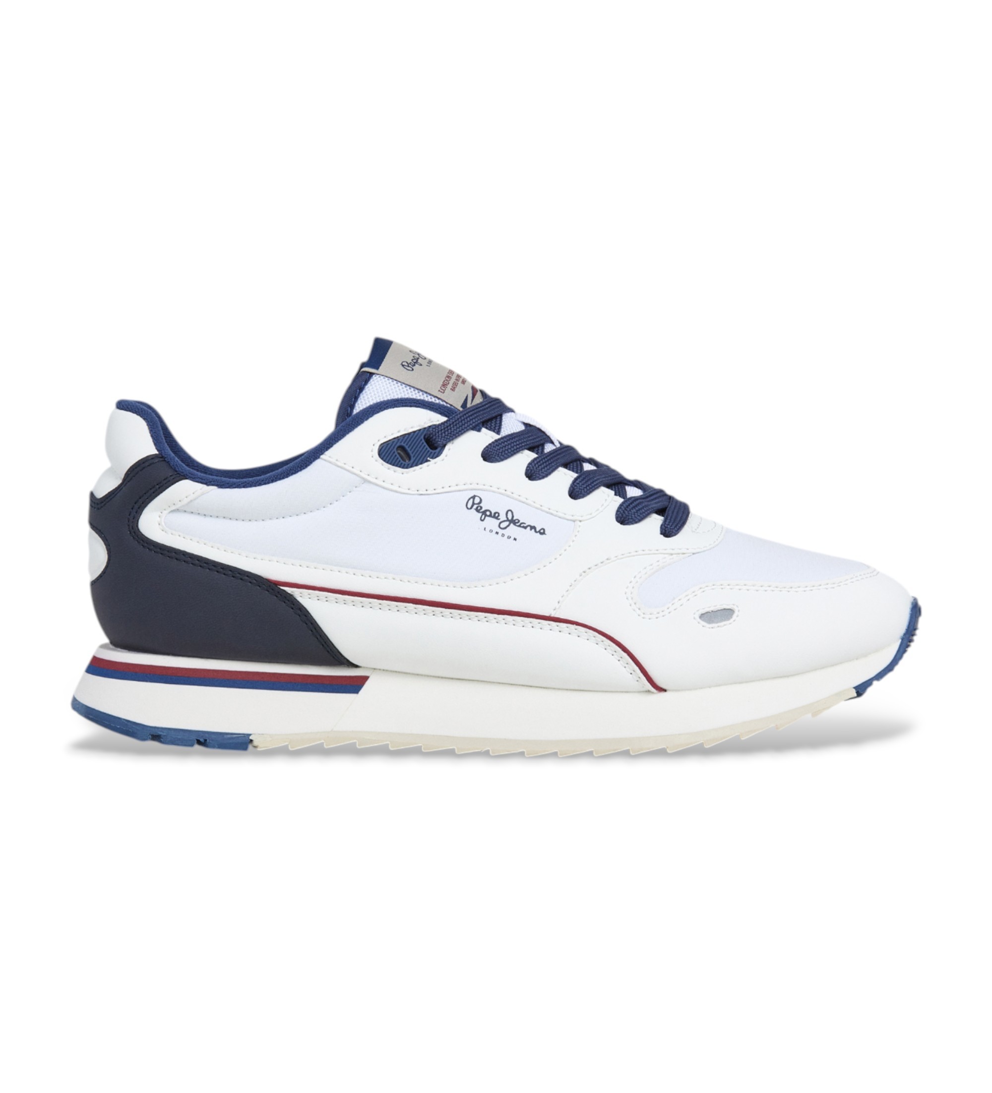 Pepe Jeans für Herren. PMS400007 Turnschuhe Bexley South weiß (43), Wohnung, Schnürsenkel, Lässig