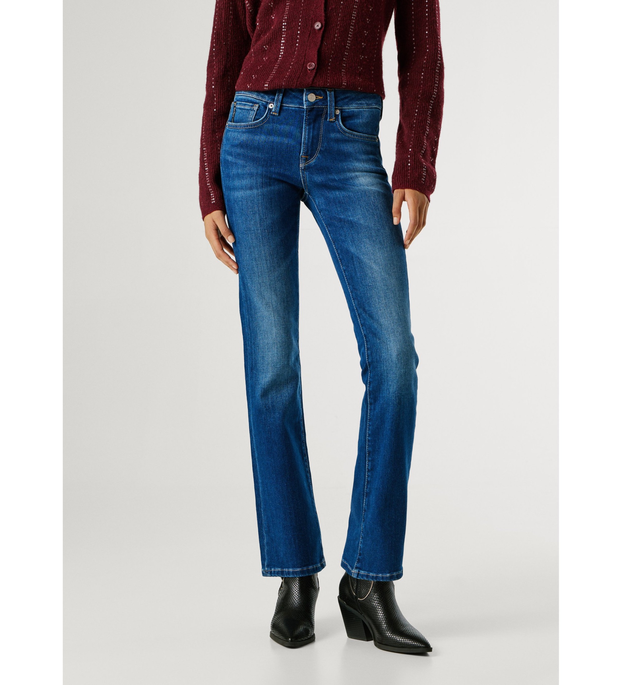 Pepe Jeans für Damen. PL20473254UA Blaue Piccadilly Bootcut Jeans (29/30), Lässig, Denim
