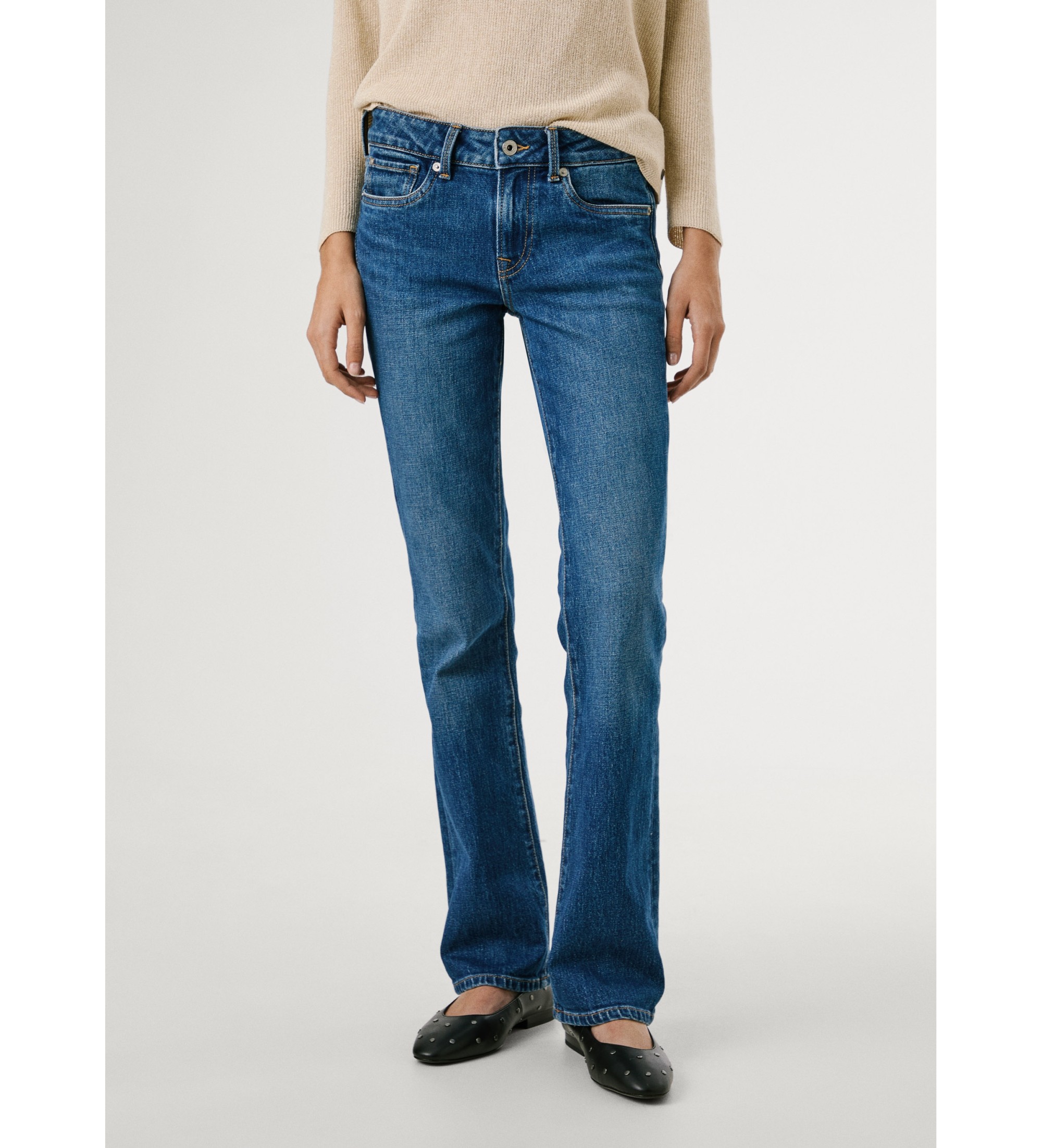 Pepe Jeans für Damen. PL2047325VA Blaue Piccadilly Bootcut Jeans (31/30), Lässig, Baumwolle, Denim