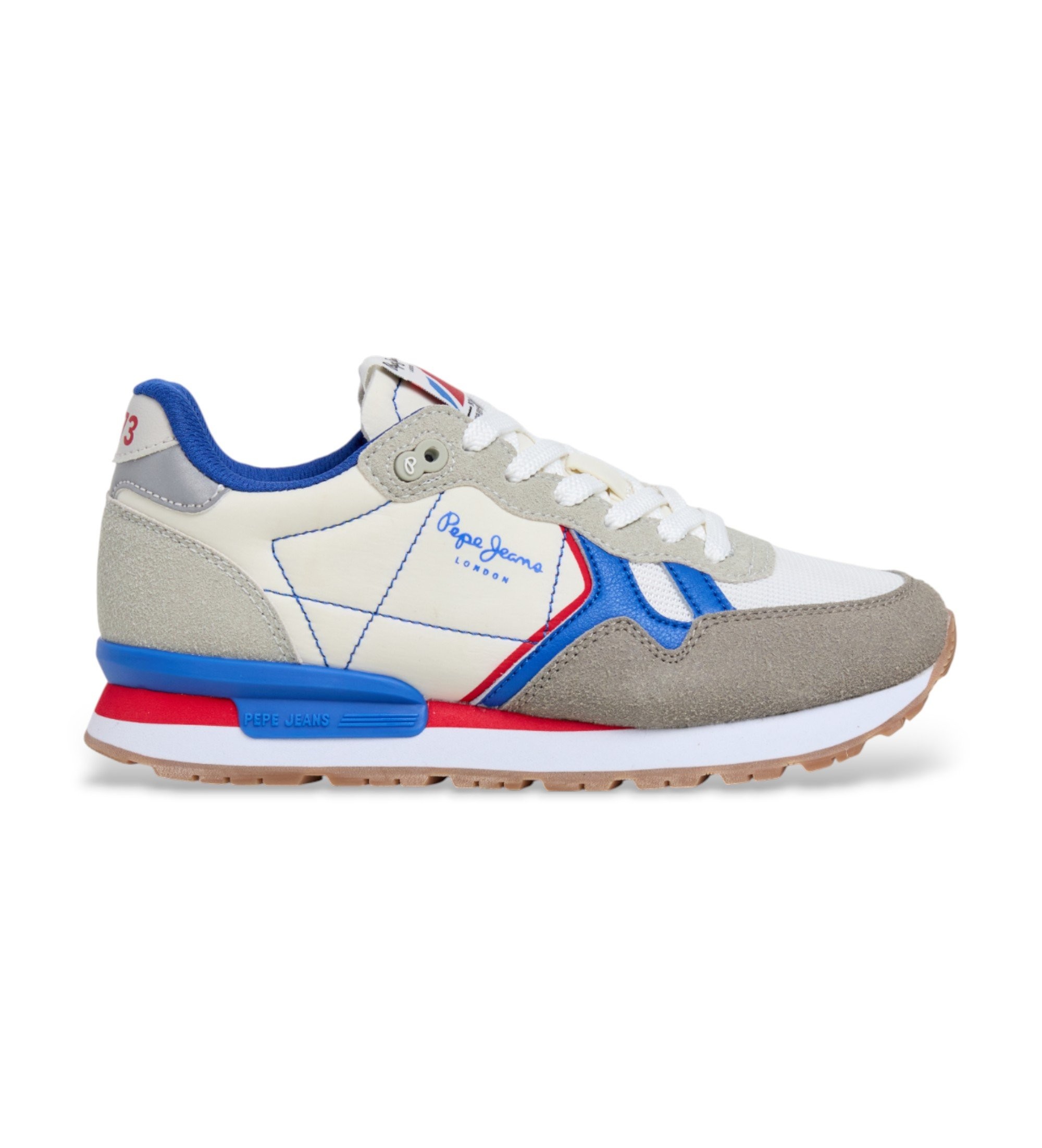 Pepe Jeans Unisex für Kinder. PBS400010 Brit Board Schuhe weiß (37), Wohnung, Schnürsenkel, Lässig, Kinderbekleidung