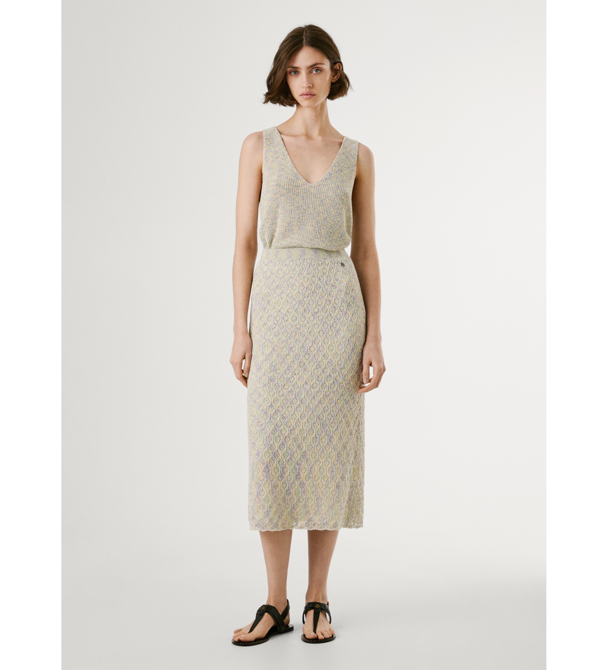 Pepe Jeans für Damen. PL901229 Claire beige Rock (M), Lässig, Polyester