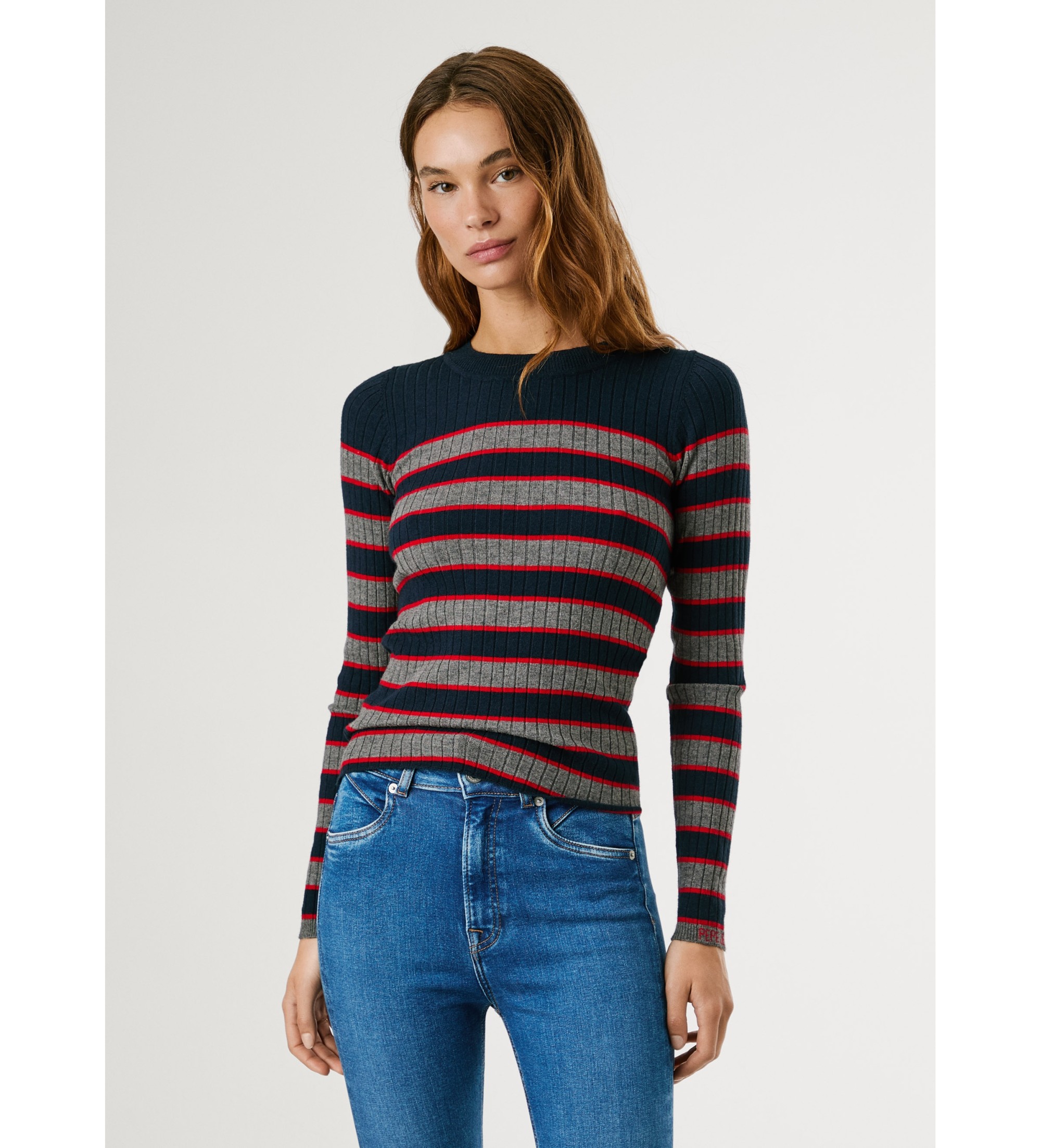 Pepe Jeans für Damen. PL7000006 Clarisse Pullover navy (M), Lässig, Viskose, Marine