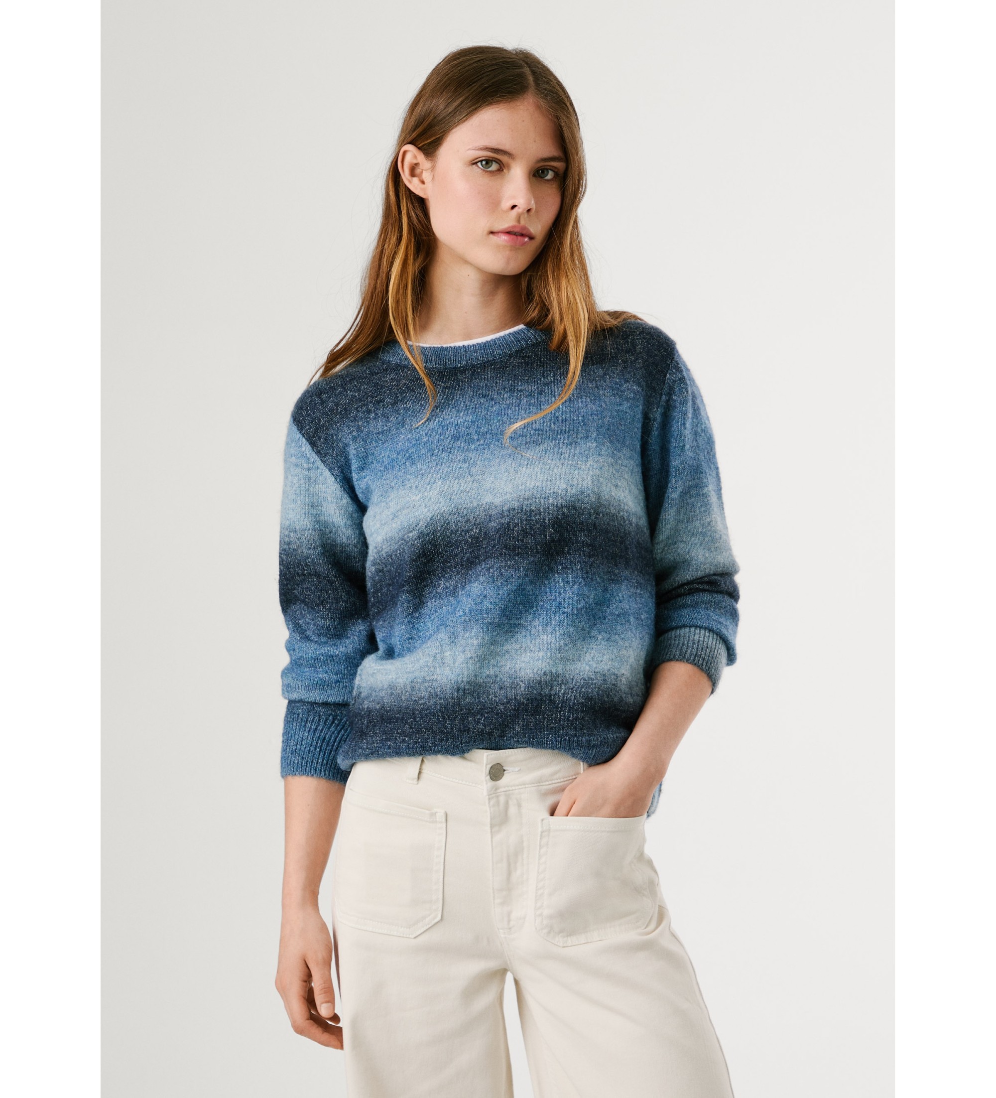 Pepe Jeans für Damen. PL7000060 Colombe Crew Pullover blau (M), Lässig, Baumwolle