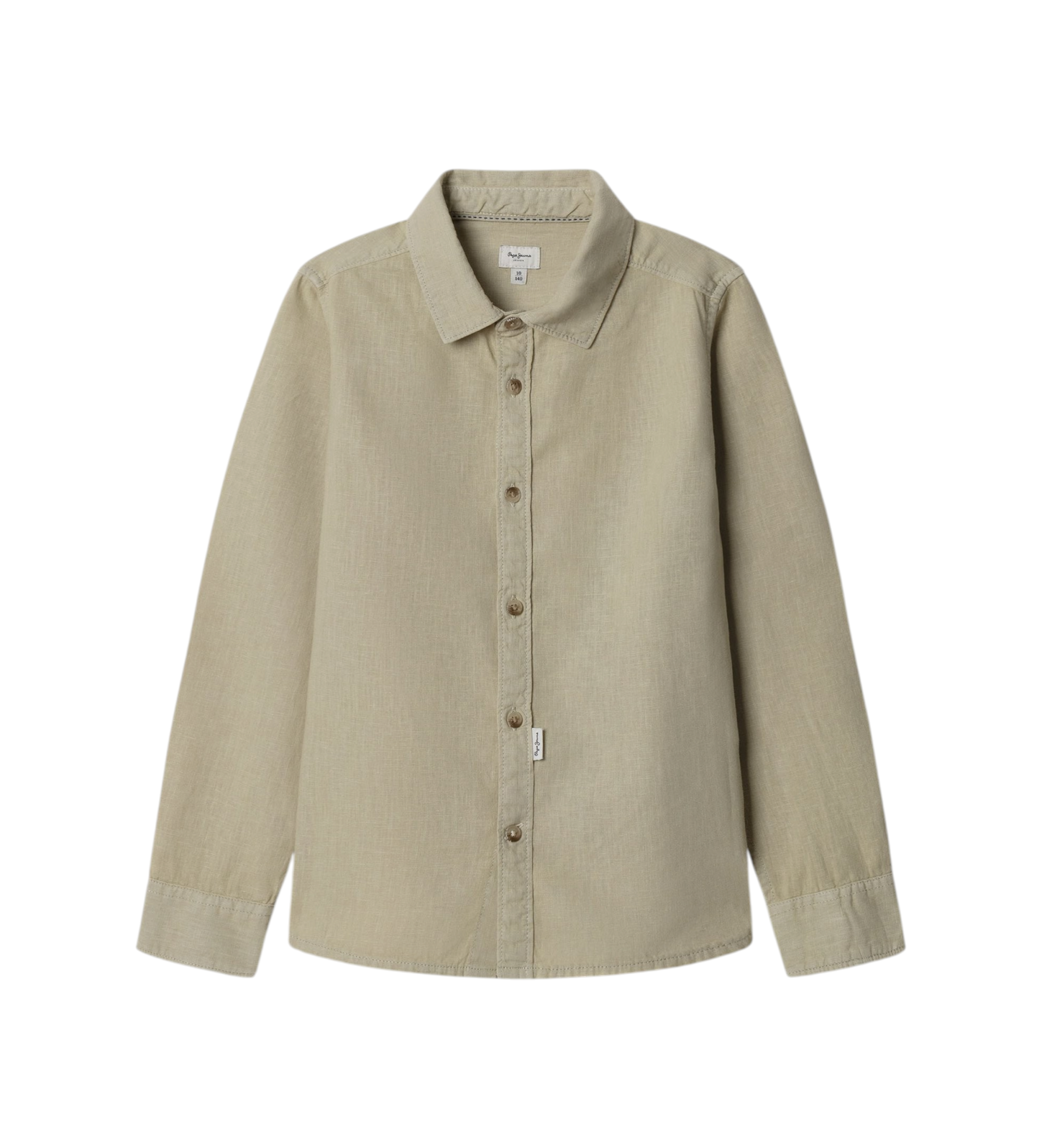 Pepe Jeans für Jungen. PB3000070 Daniel grünes Hemd (16años= 176cm), Lässig, Baumwolle, Langarm, Kinderbekleidung