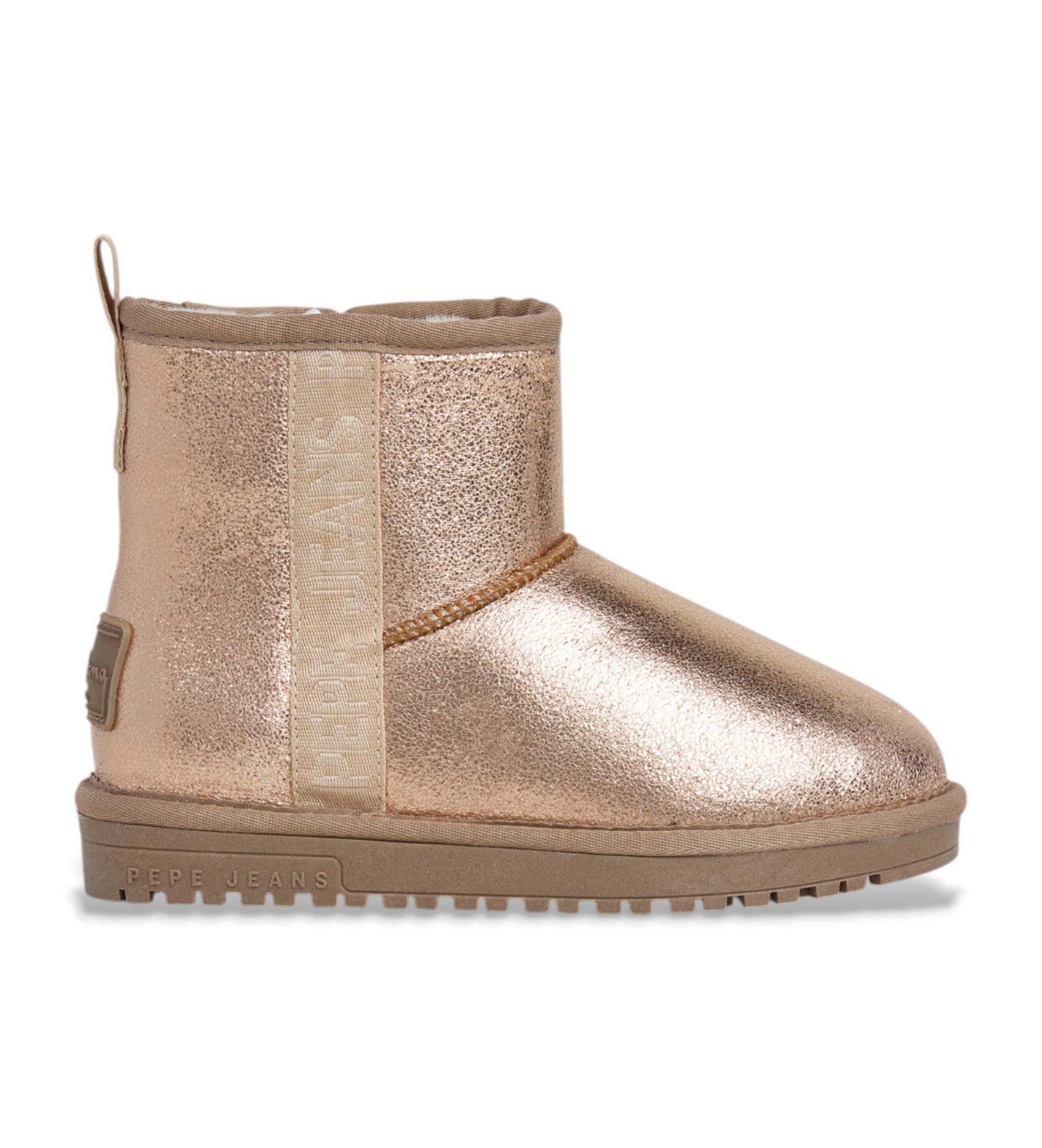 Pepe Jeansvoor meisjes. PGS500004 Enkellaarsjes Diss Party brons (37), Plat, Veters, Casual, kinderkleding