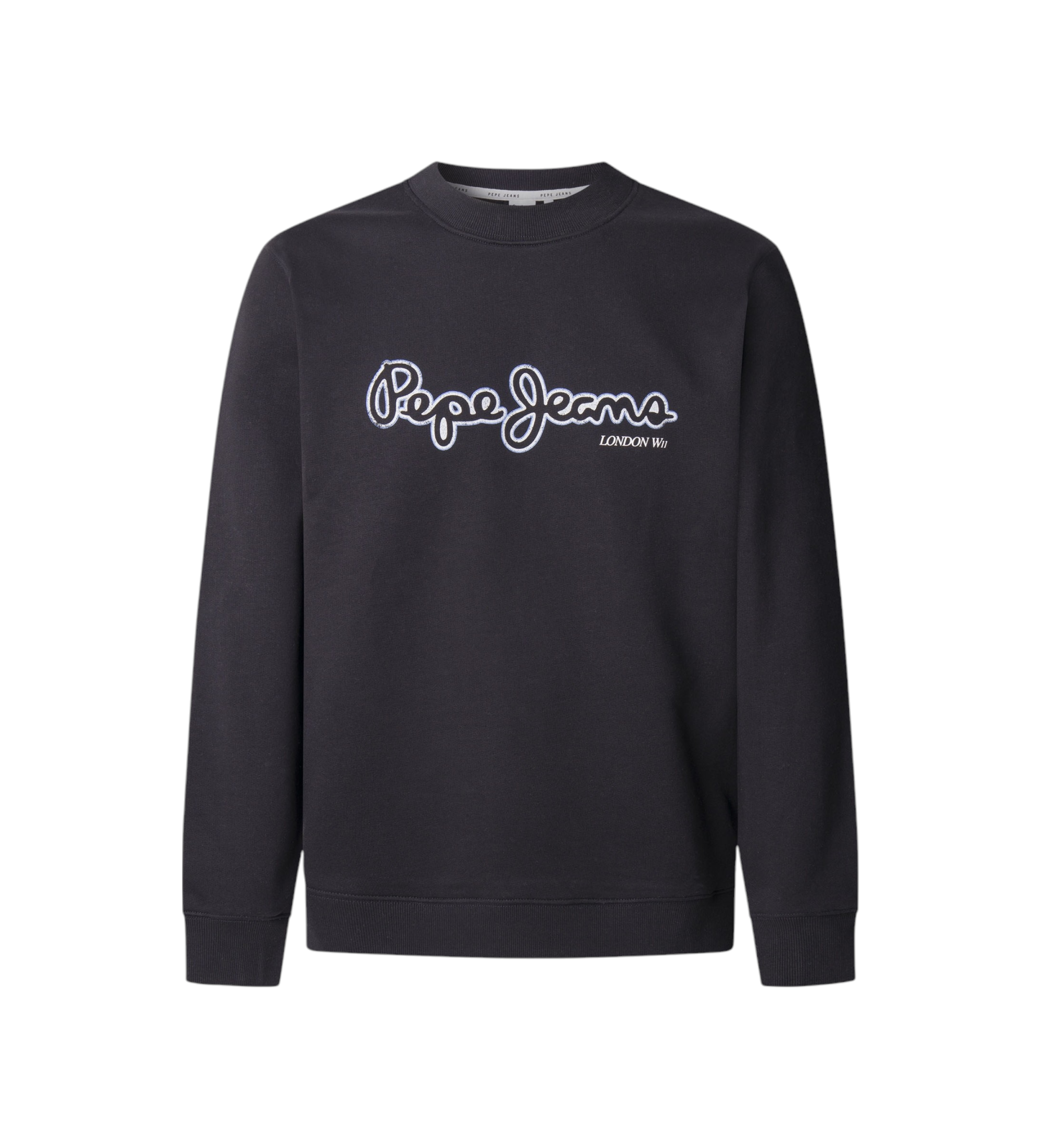 Pepe Jeans für Herren. PM582757 Dorian Sweatshirt schwarz (S), Lässig, Baumwolle
