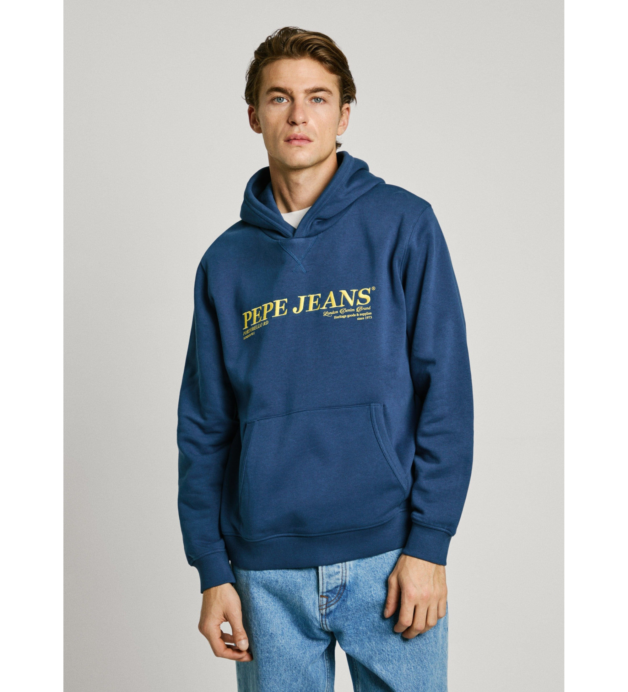 Pepe Jeans für Herren. PM582755 Dylan Sweatshirt blau (M), Lässig, Baumwolle