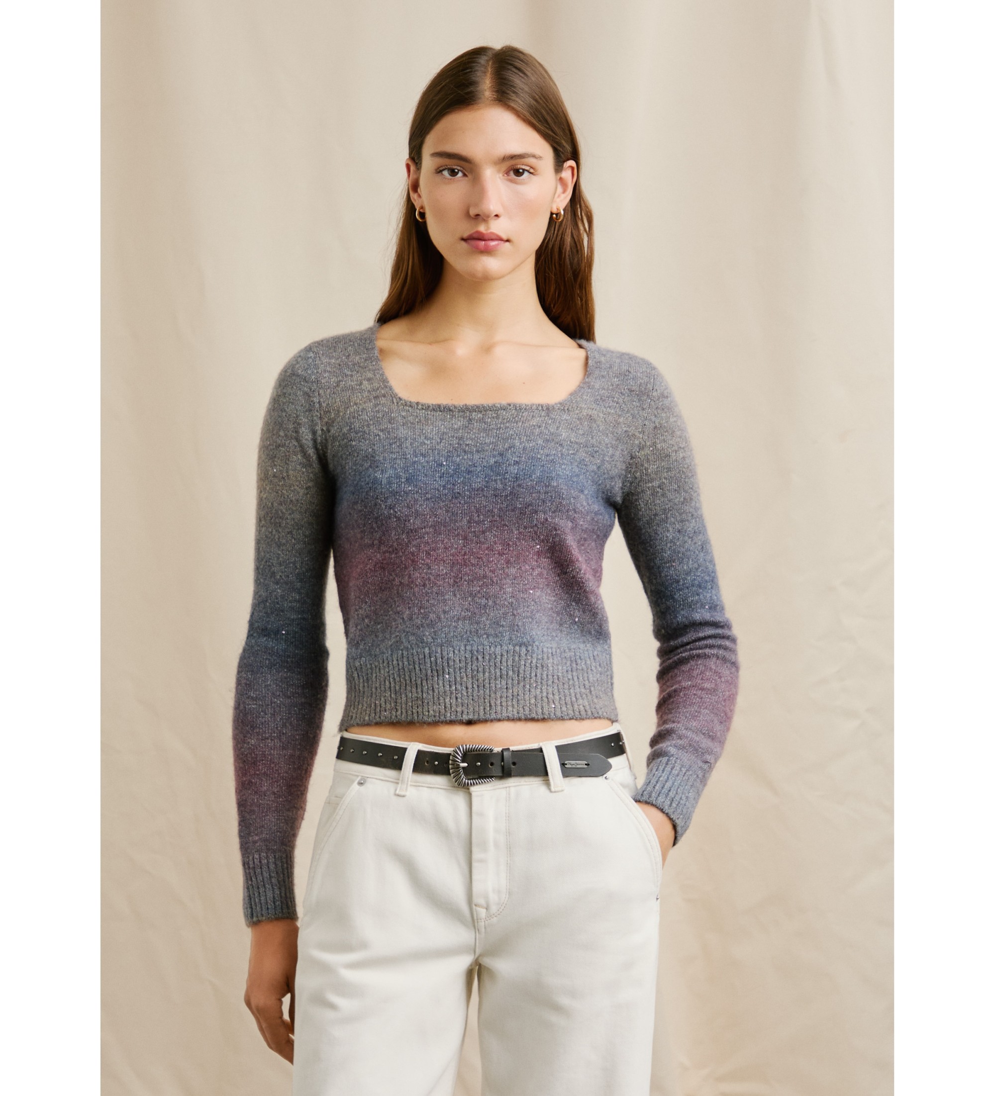 Pepe Jeans für Damen. PL7000069 Eloise Pullover grau (M), Lässig, Polyester