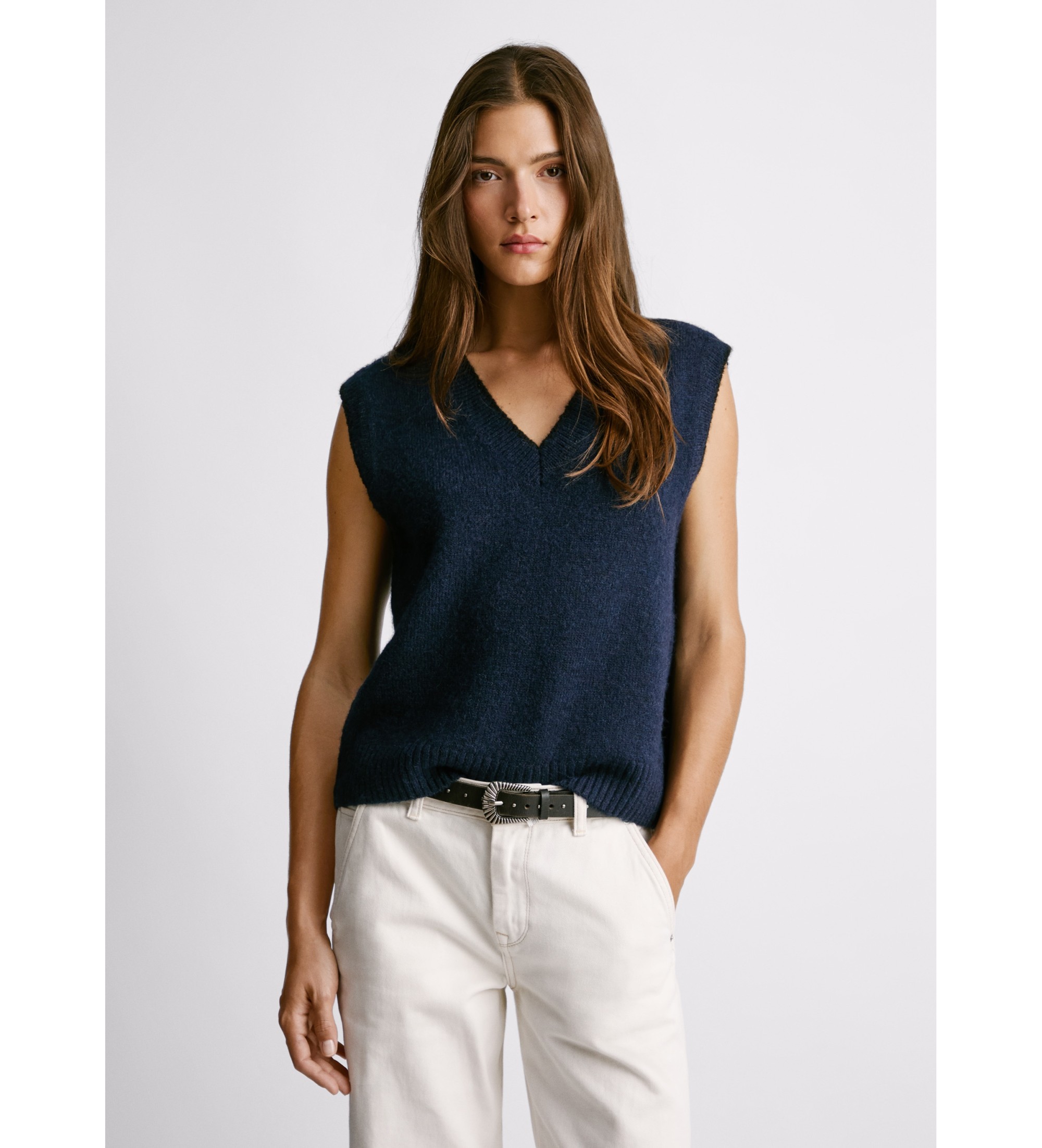 Pepe Jeans für Damen. PL7000070 Weste Erica navy (S), Lässig, Polyester, Ärmellos / Hosenträger, Marine