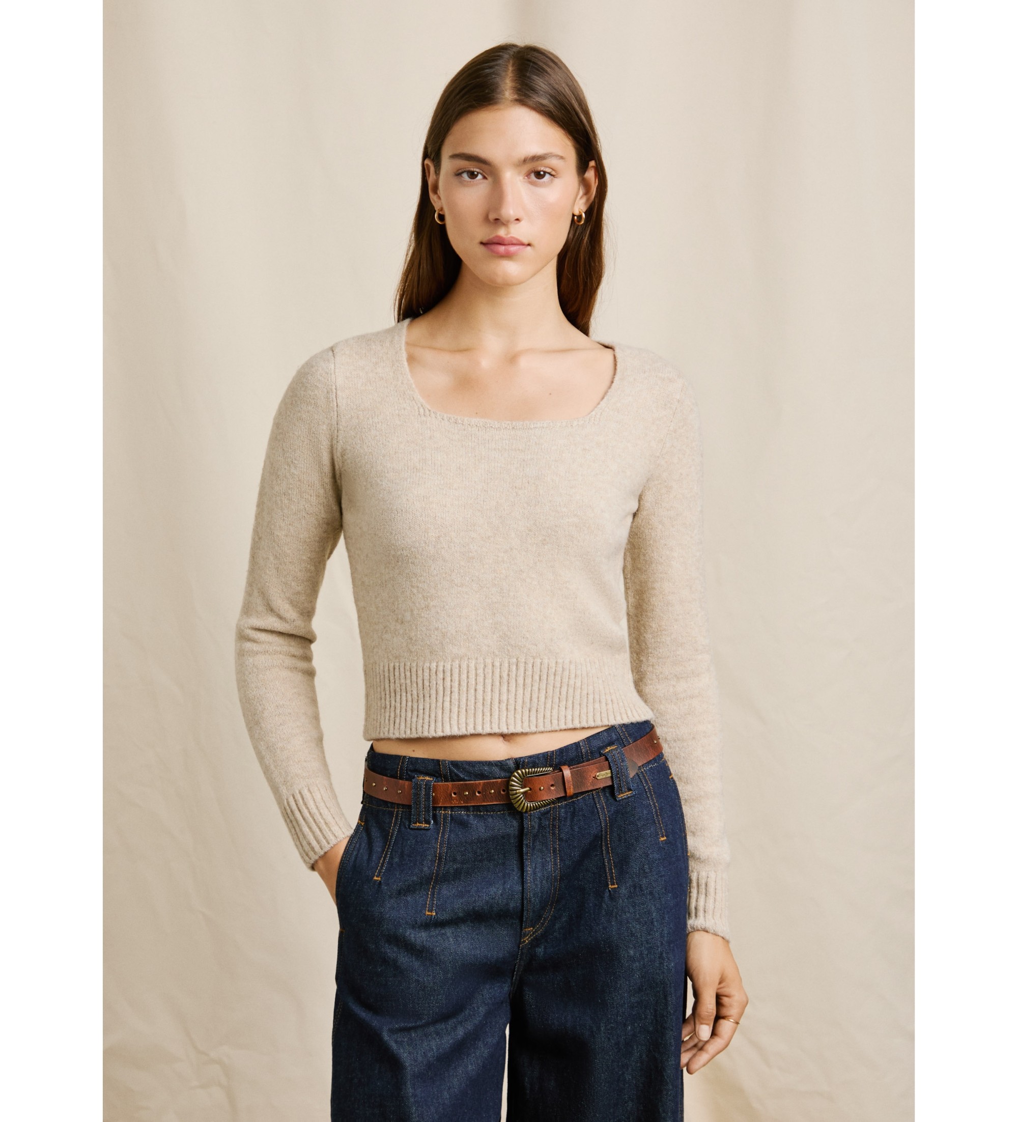 Pepe Jeans für Damen. PL7000066 Jersye Eugenia beige (S), Lässig, Viskose