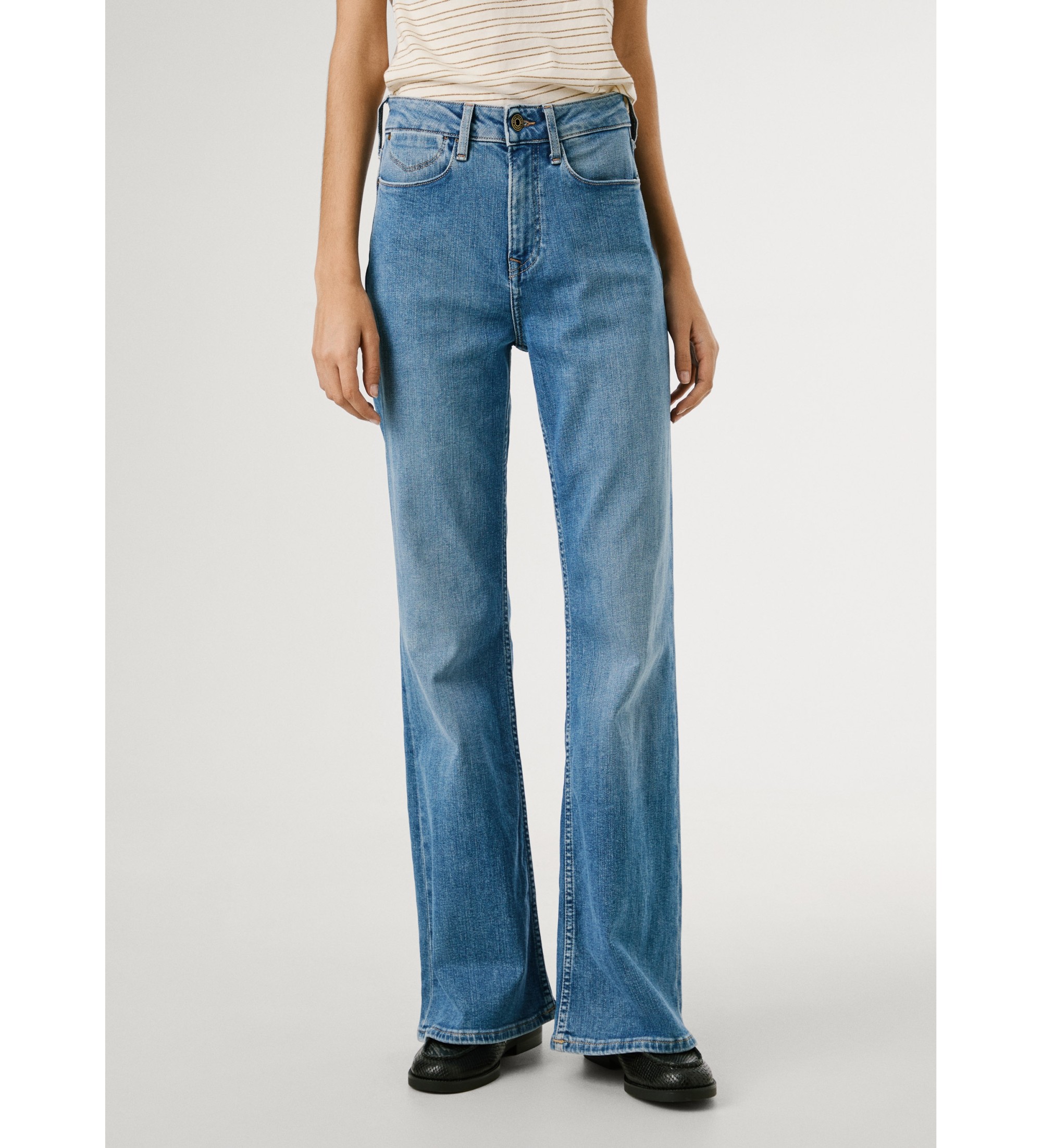Pepe Jeans für Damen. PL2050803VA Jeans Flare Willa blau (31/30), Lässig, Baumwolle, Denim