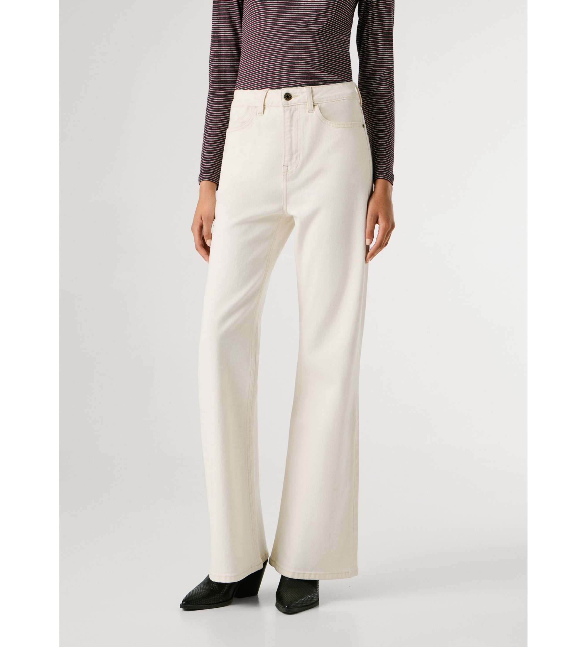 Pepe Jeans für Damen. PL20508051CB Schlaghose Willa beige (24/30), Lässig, Baumwolle