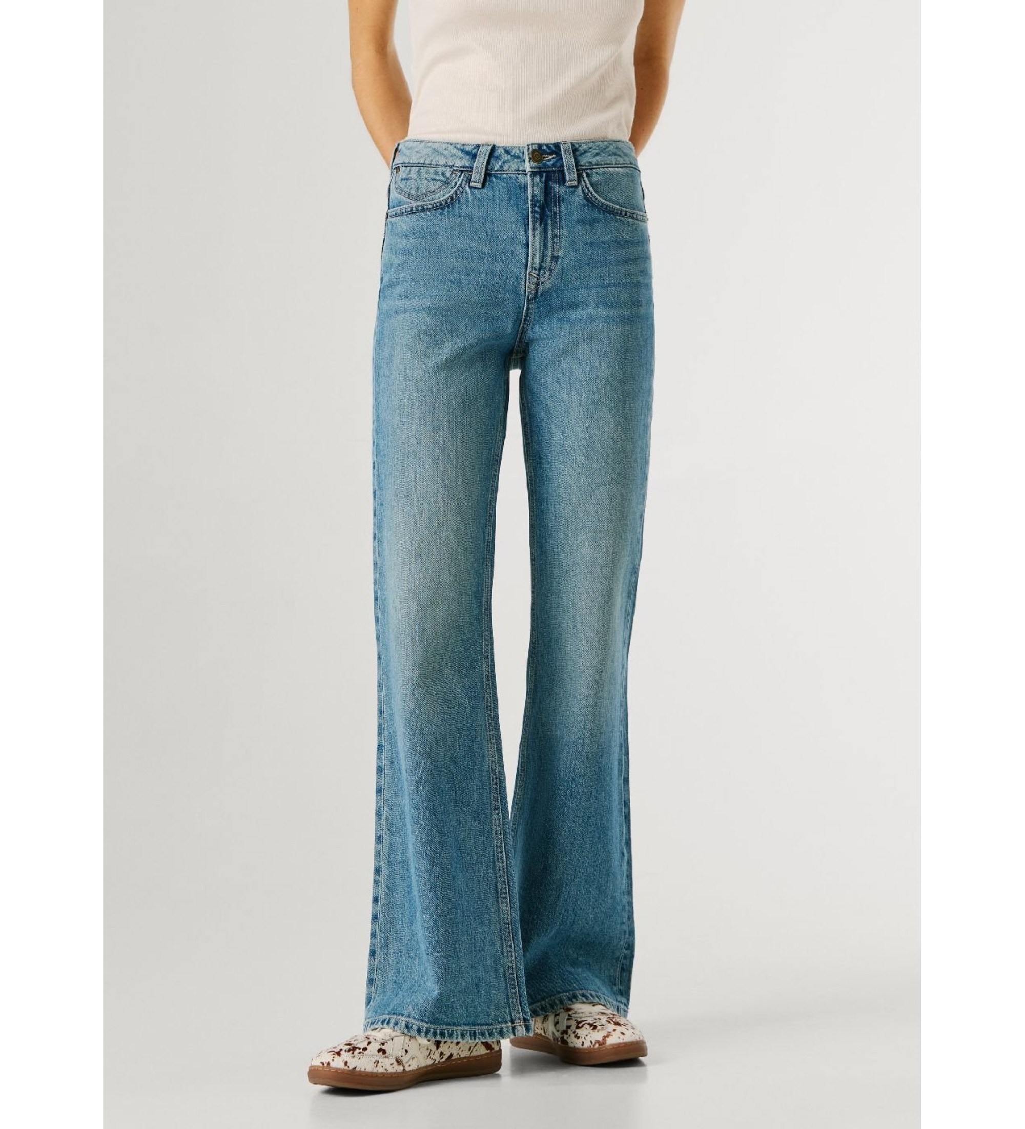 Pepe Jeans für Damen. PL20508054VB Jeans Flare Willa blau (27/30), Lässig, Baumwolle, Denim