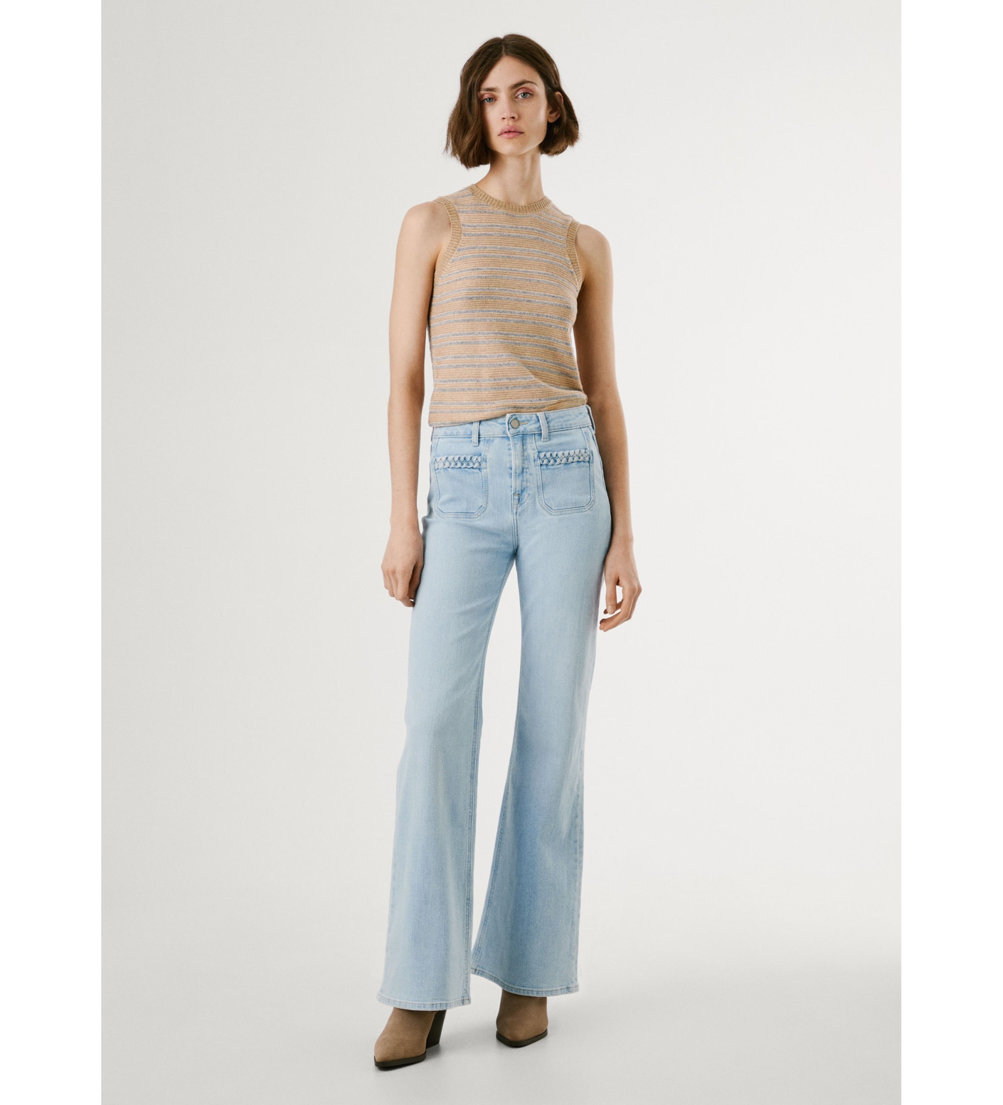 Pepe Jeans für Damen. PL2050887 Jeans Willa Flare blau (27/30), Lässig, Baumwolle, Denim