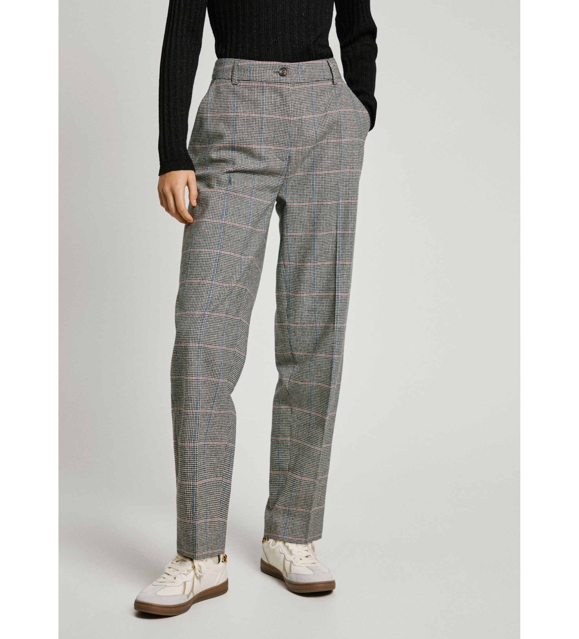 Pepe Jeans für Damen. PL211799 Hose Florine grau (M), Lässig, Wolle