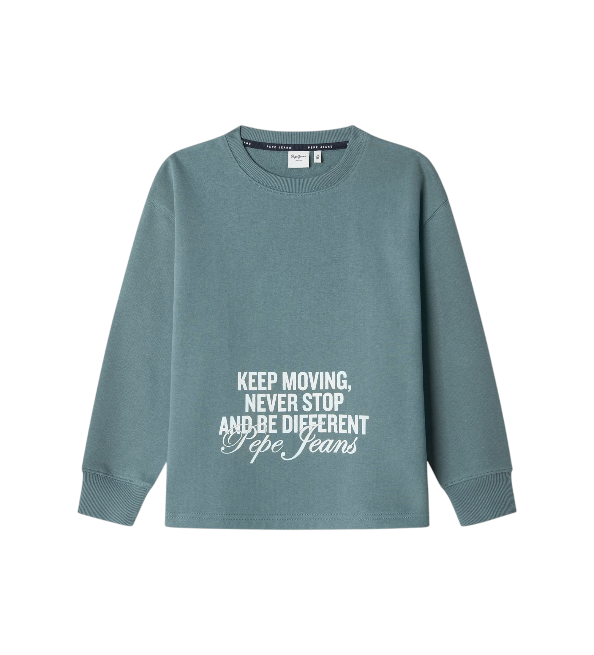 Pepe Jeans für Jungen. PB5800010 Geon grünes Sweatshirt (12años= 152cm), Lässig, Baumwolle, Kinderbekleidung
