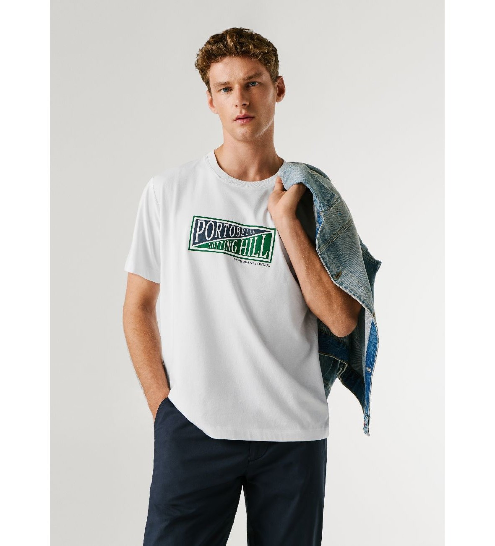 Pepe Jeans für Herren. PM5010318 T-Shirt George weiß (M), Lässig, Baumwolle, Kurzarm