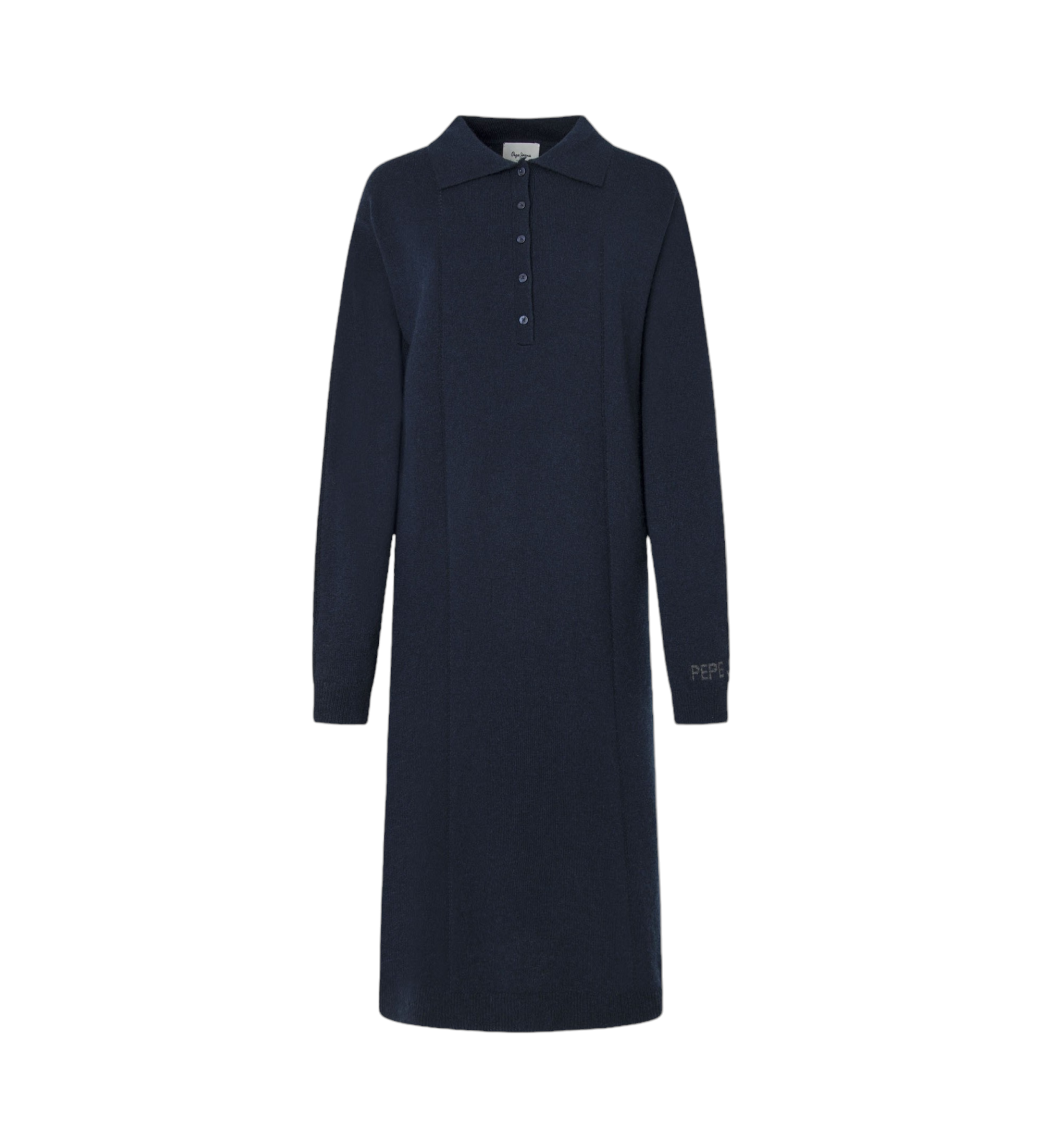 Pepe Jeans für Damen. PL953592 Haddie Kleid navy (S), Lässig, Polyester, Langarm, Marine