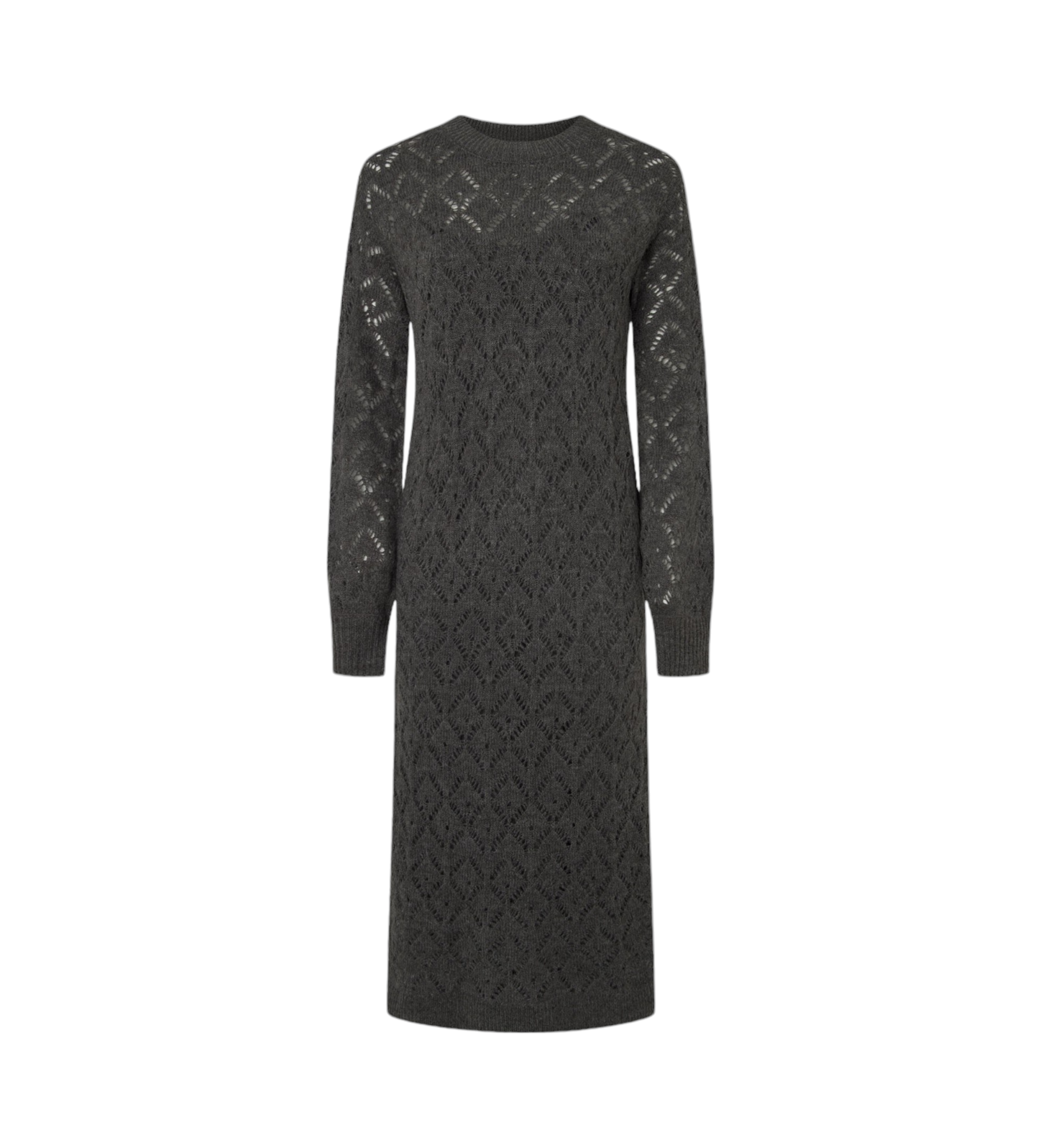 Pepe Jeans für Damen. PL953588 Graues Kleid von Hailey (L), Lässig, Acryl, Langarm
