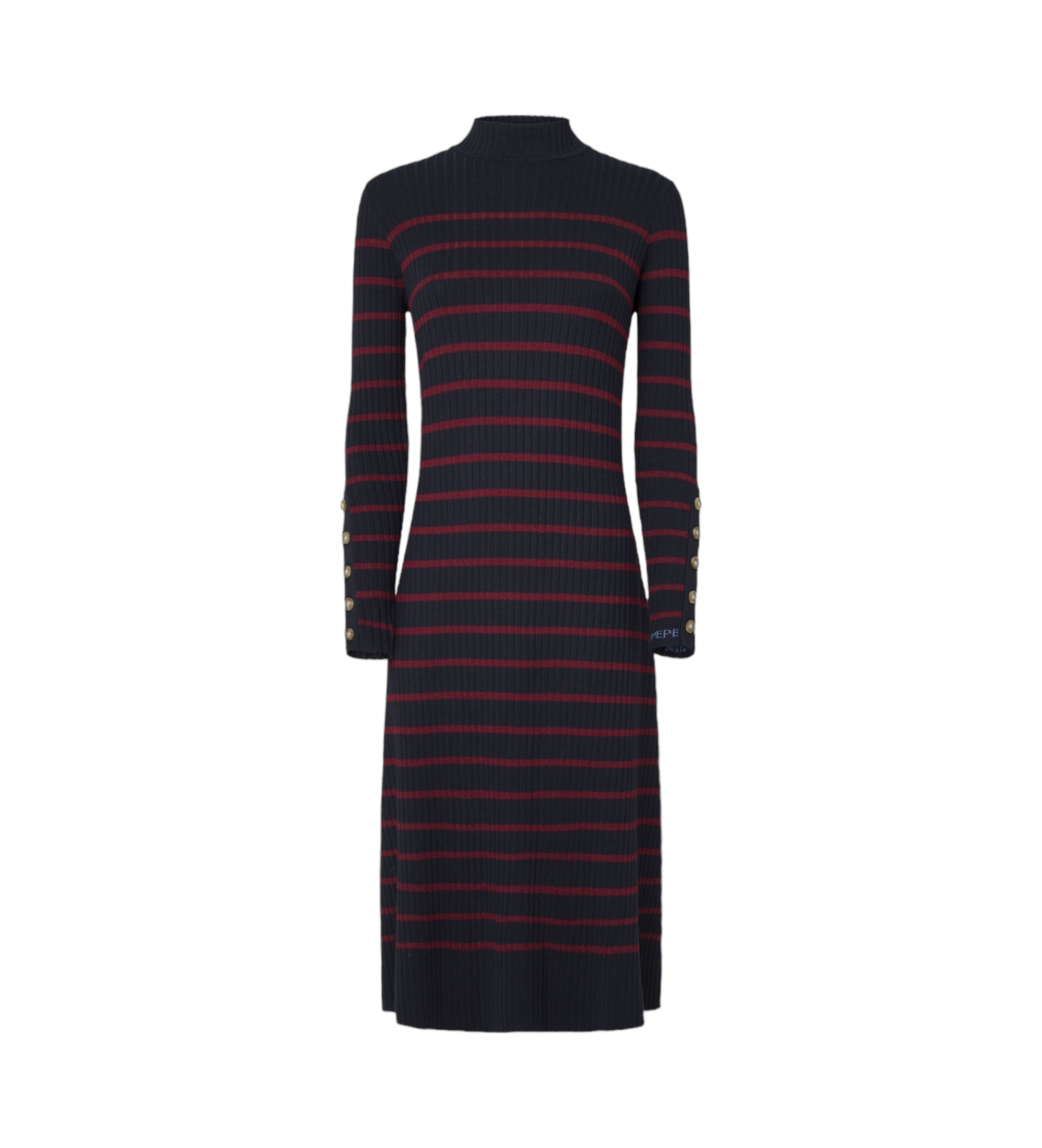 Pepe Jeans für Damen. PL953587 Kleid Harlem navy (M), Lässig, Langarm, Marine